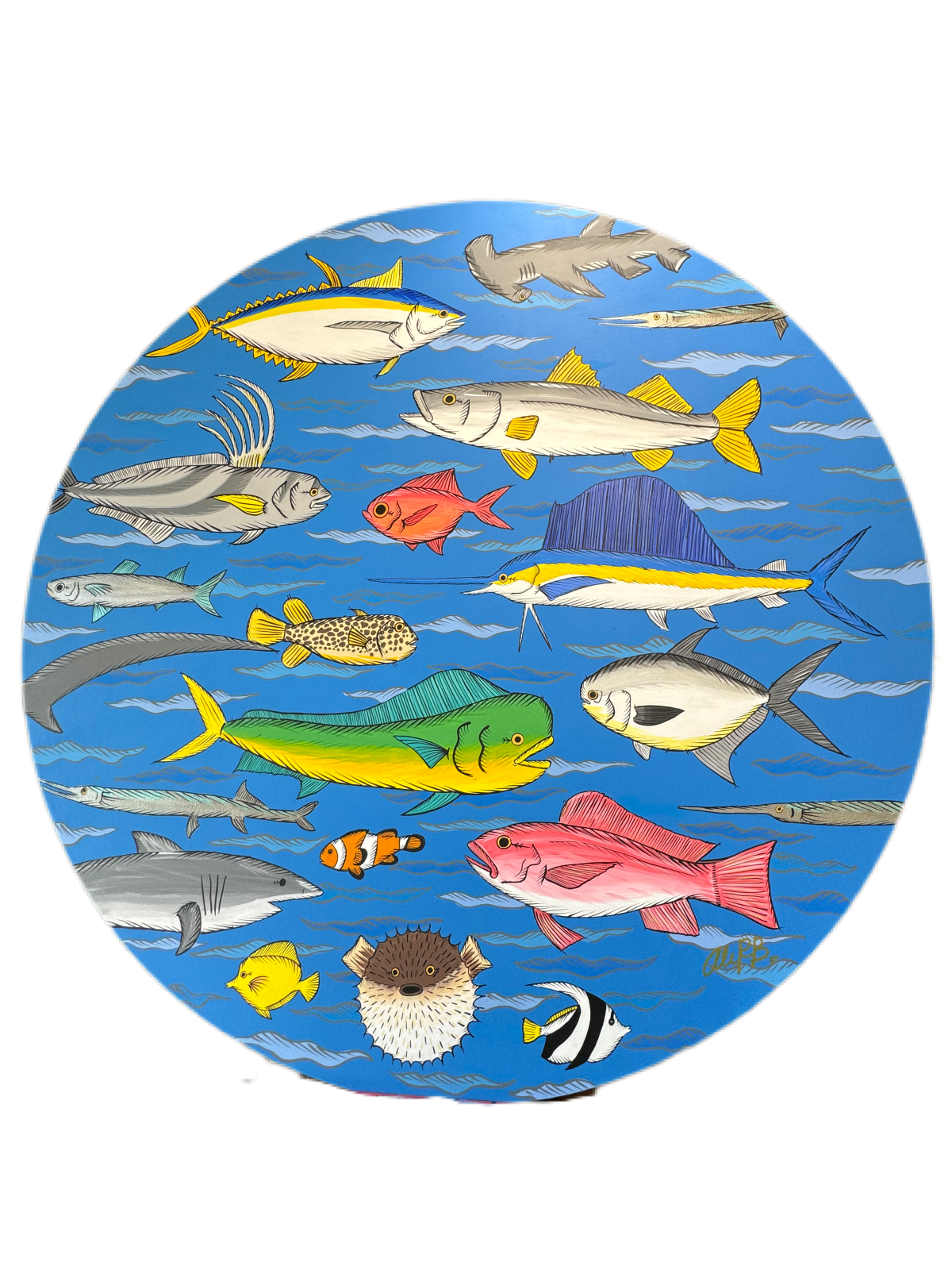 Ale RB, "Cardumen diverso, el sueño de un pescador", 2024