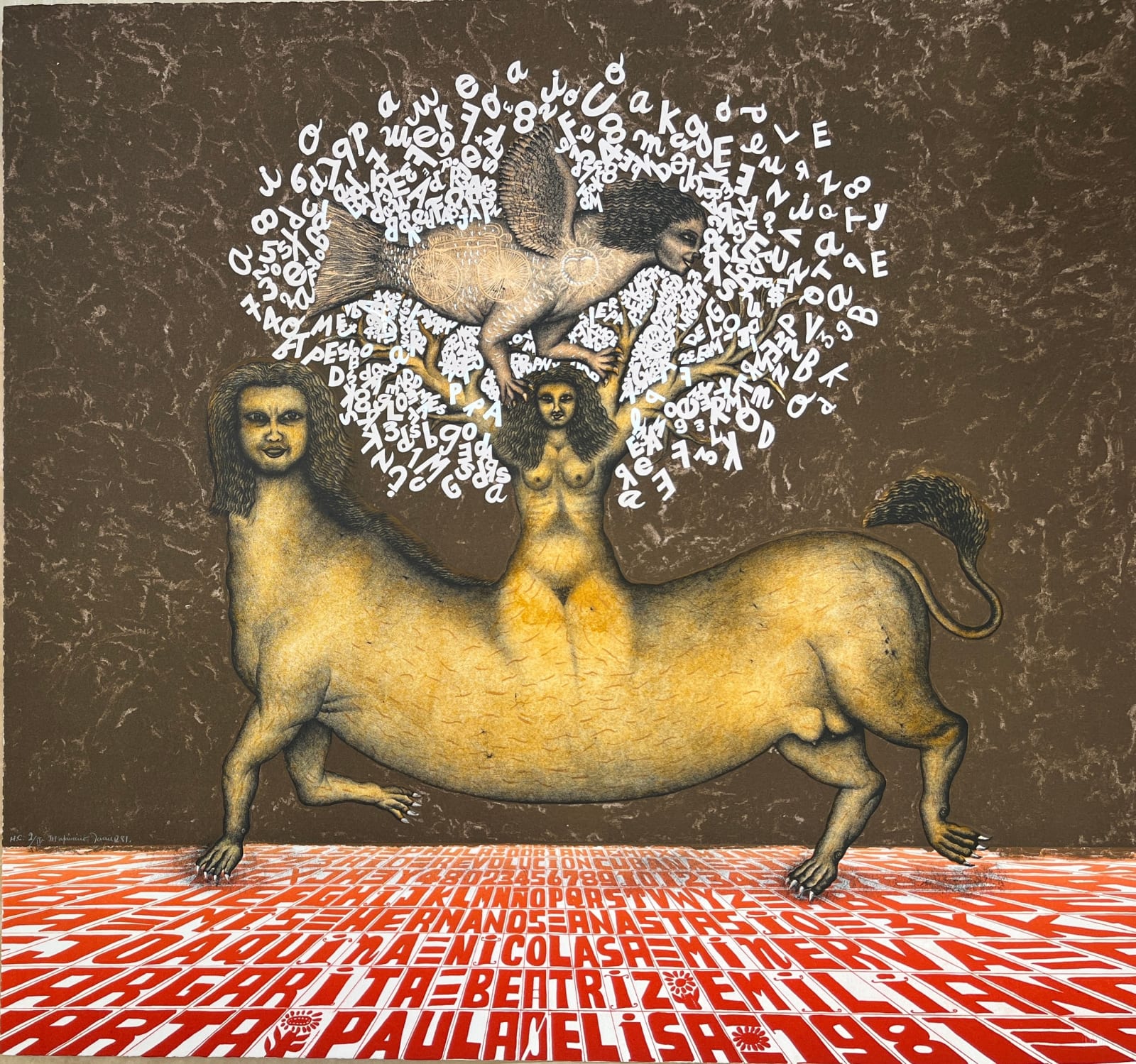 Maximino Javier, "Mujer pájaro", 1981