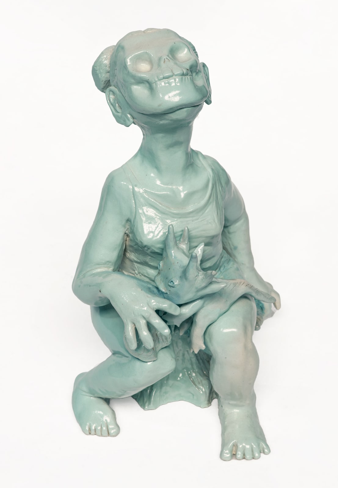 Rafael VEO, "La Nana y El Axolote" (aqua), 2025
