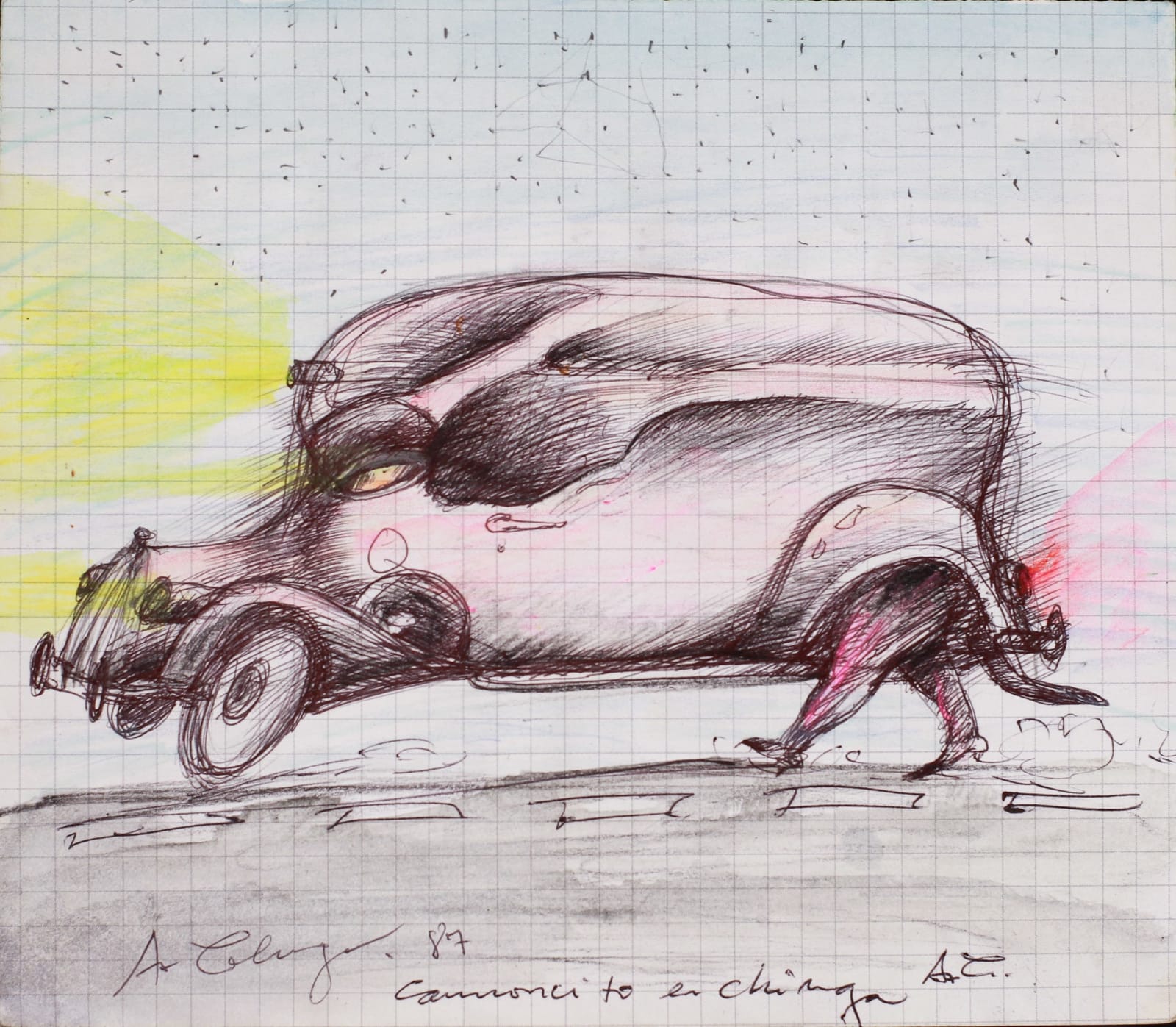 Alejandro Colunga, "Camioncito en chinga", 1987
