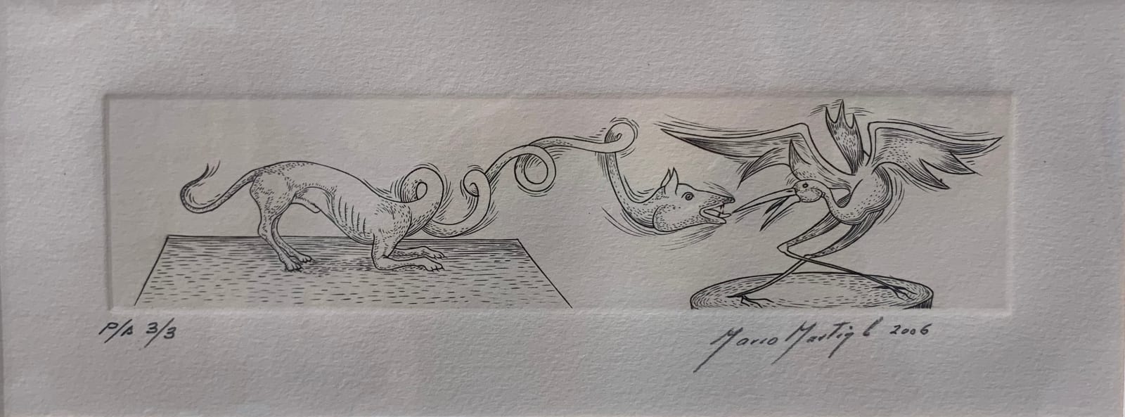 Mario Martín del Campo, Perro con pajaro I, 2006