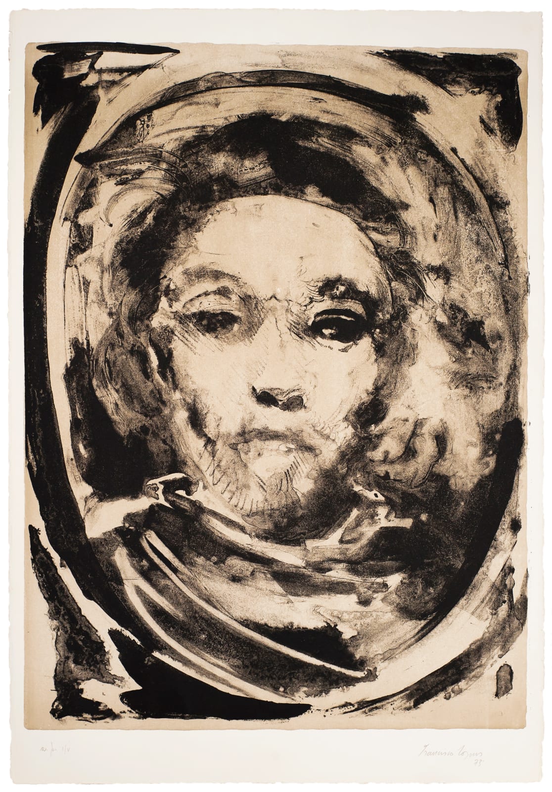 Francisco Corzas, "Sin título (Retrato oval)", 1973