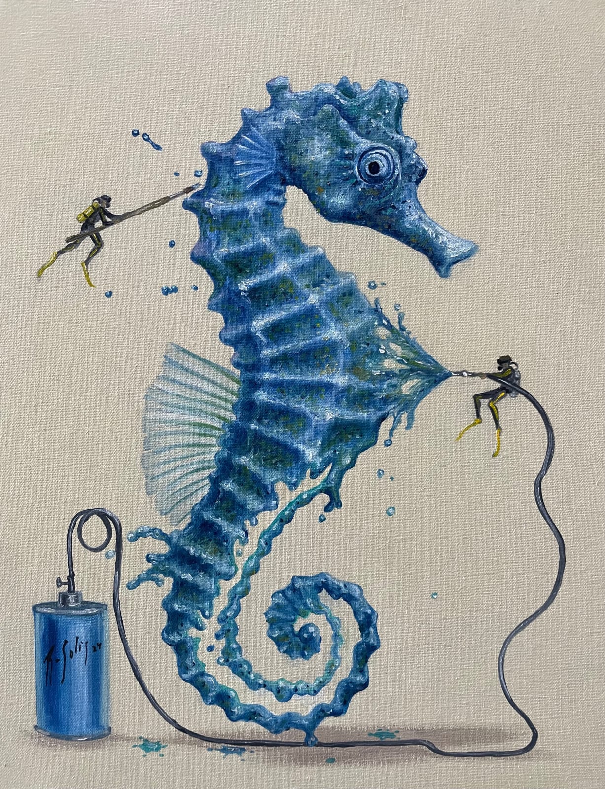 Ricardo Solís, "Blue Horse", 2024