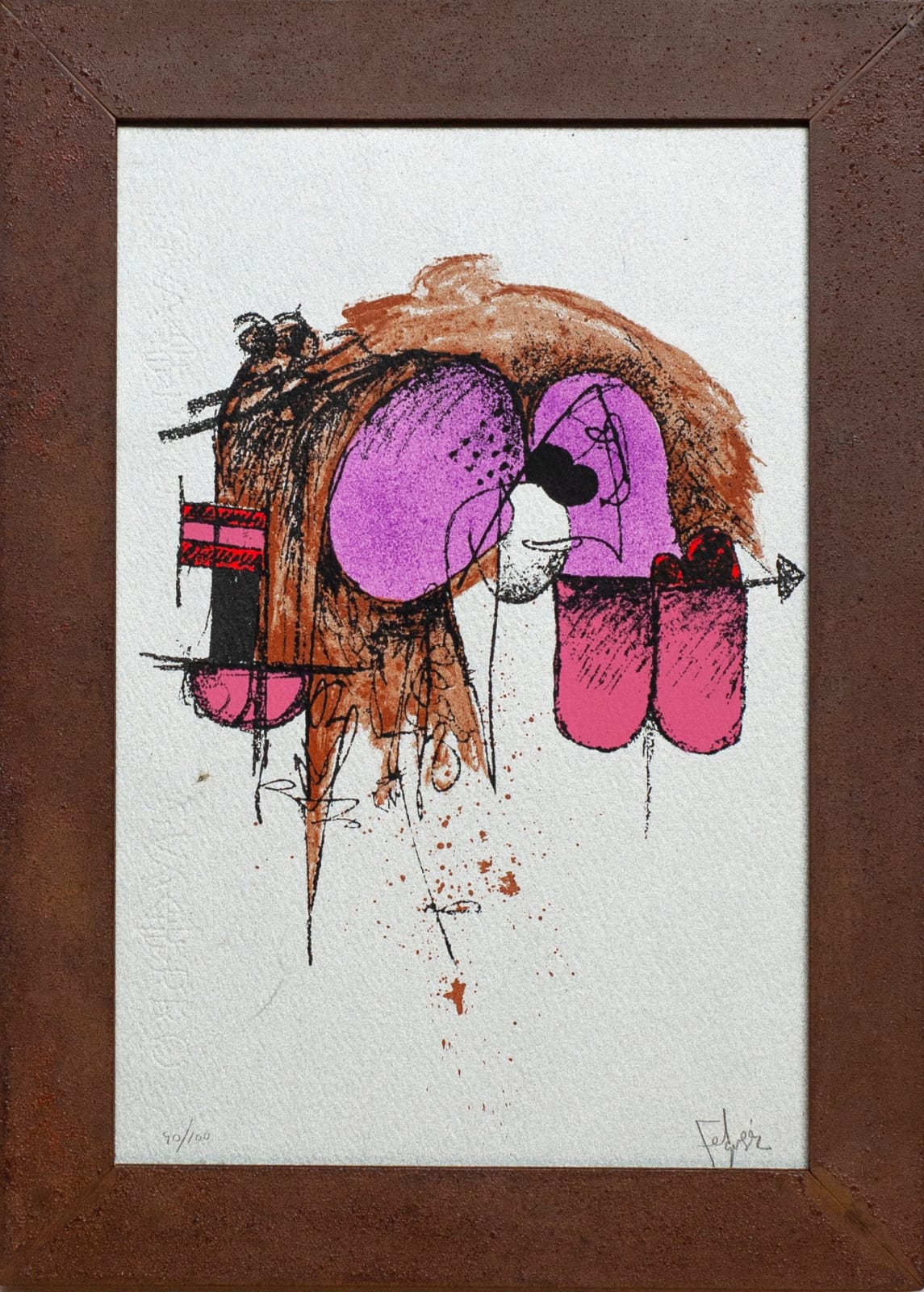 Manuel Felguérez, "Abstracto rosa". , S/F