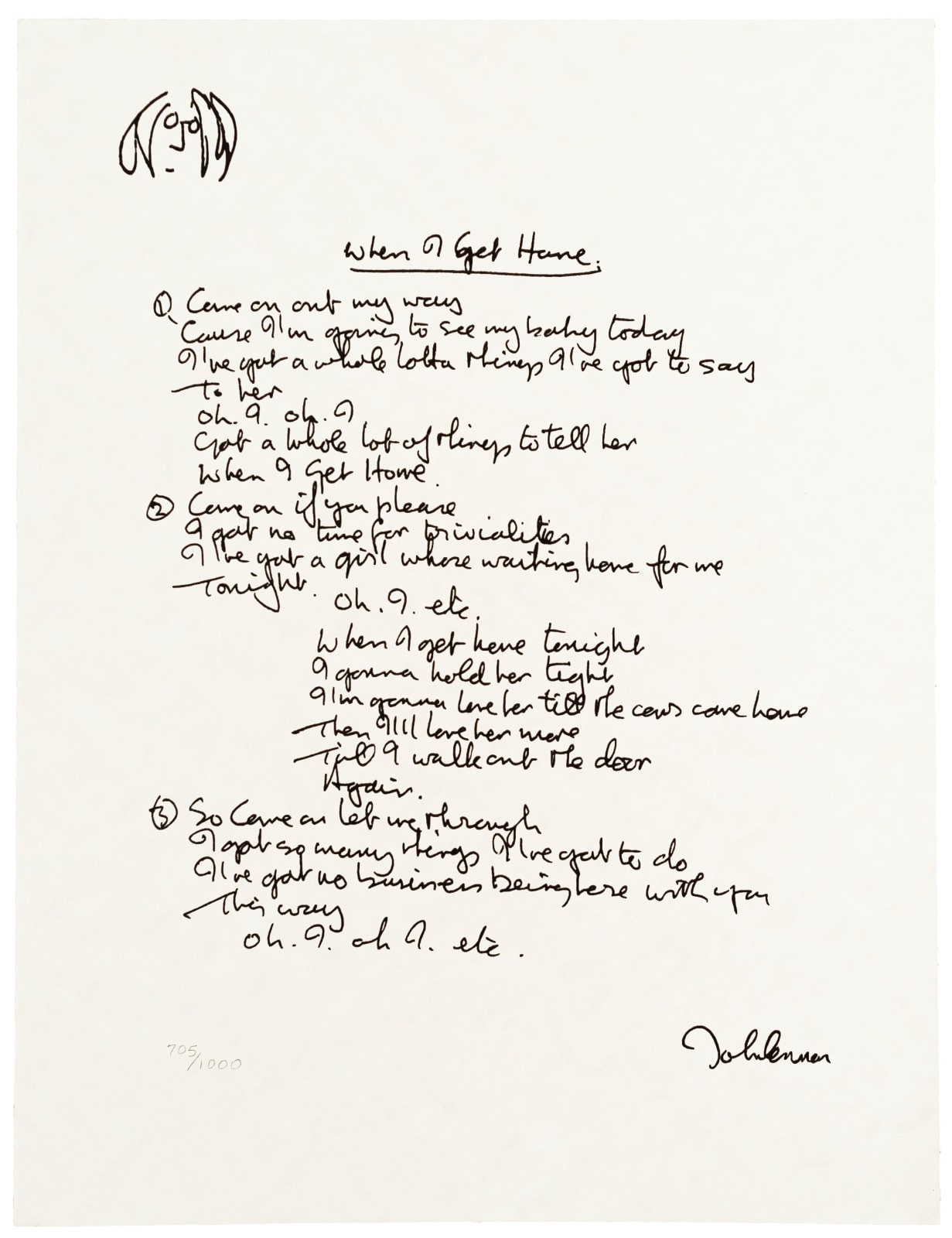 John Lennon & Yoko Ono, "When I Get Home", 2002