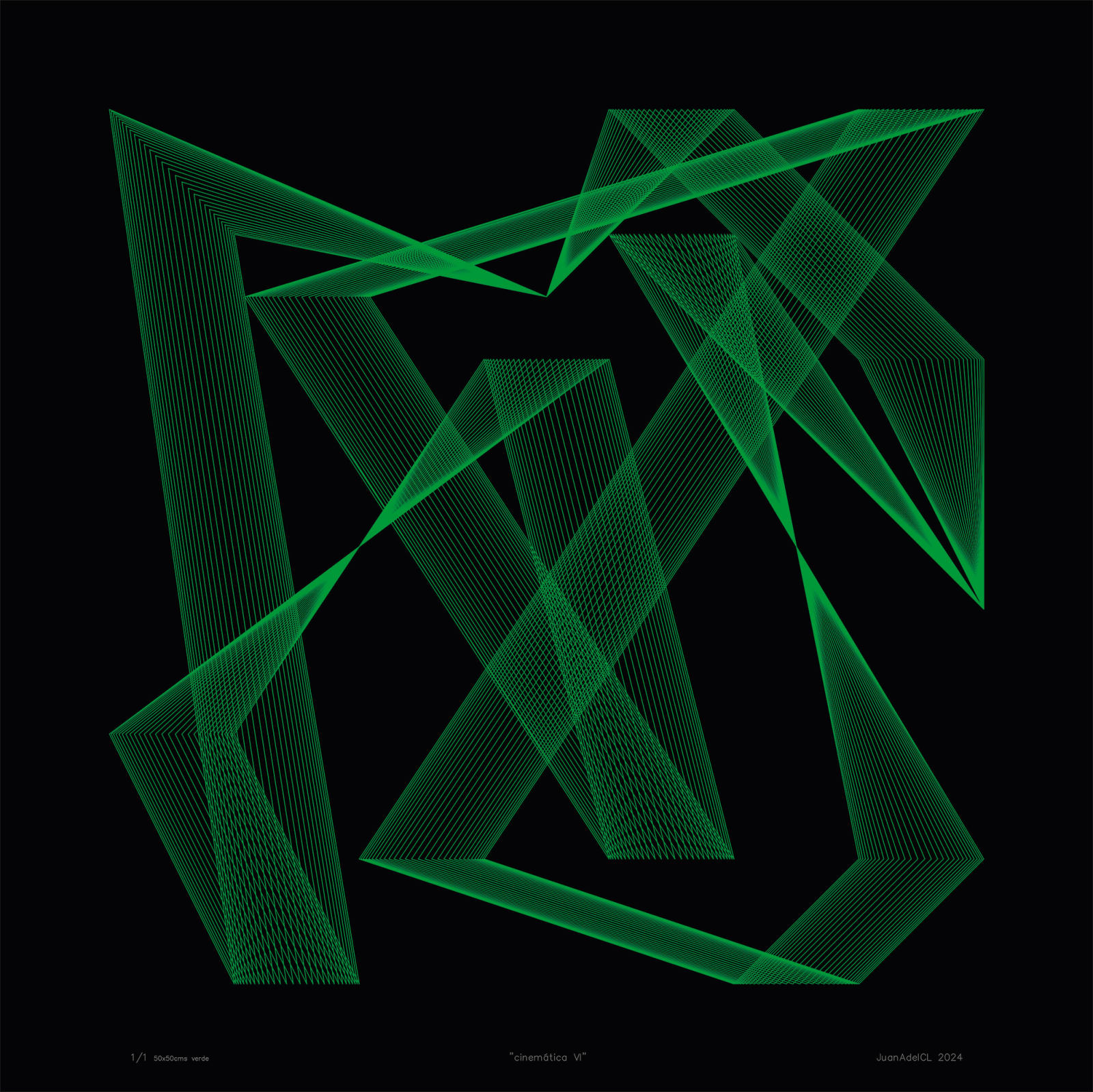 Juan Álvarez del Castillo, "Cinemática VI" (Verde), 2024