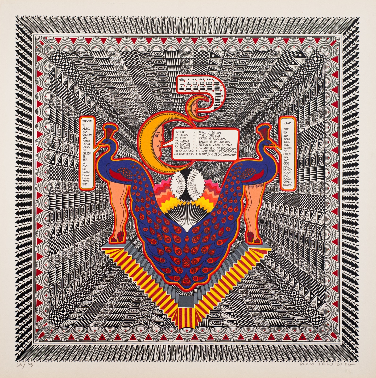 Pedro Friedeberg, "Calendario Maya", 1974