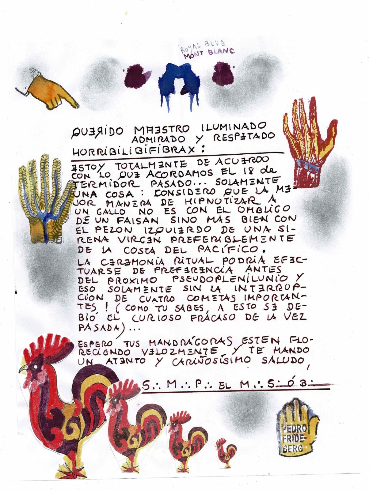Pedro Friedeberg, Carta a Horribilibifibrax, 2024