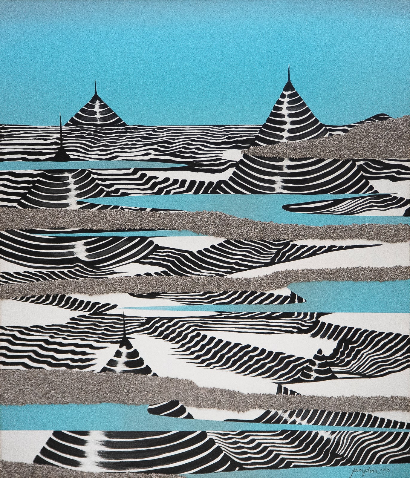 Gibrán Julián, "Paisaje Turquesa", 2023