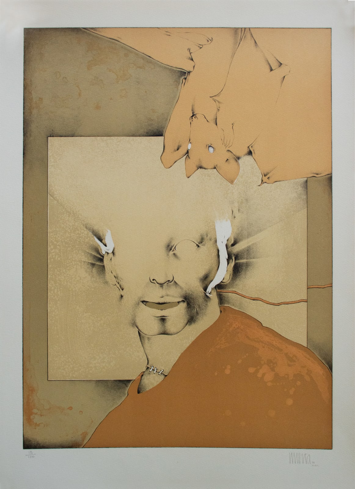 Marcos Huerta, "Máscaras del hombre (Murciélago)", 1978