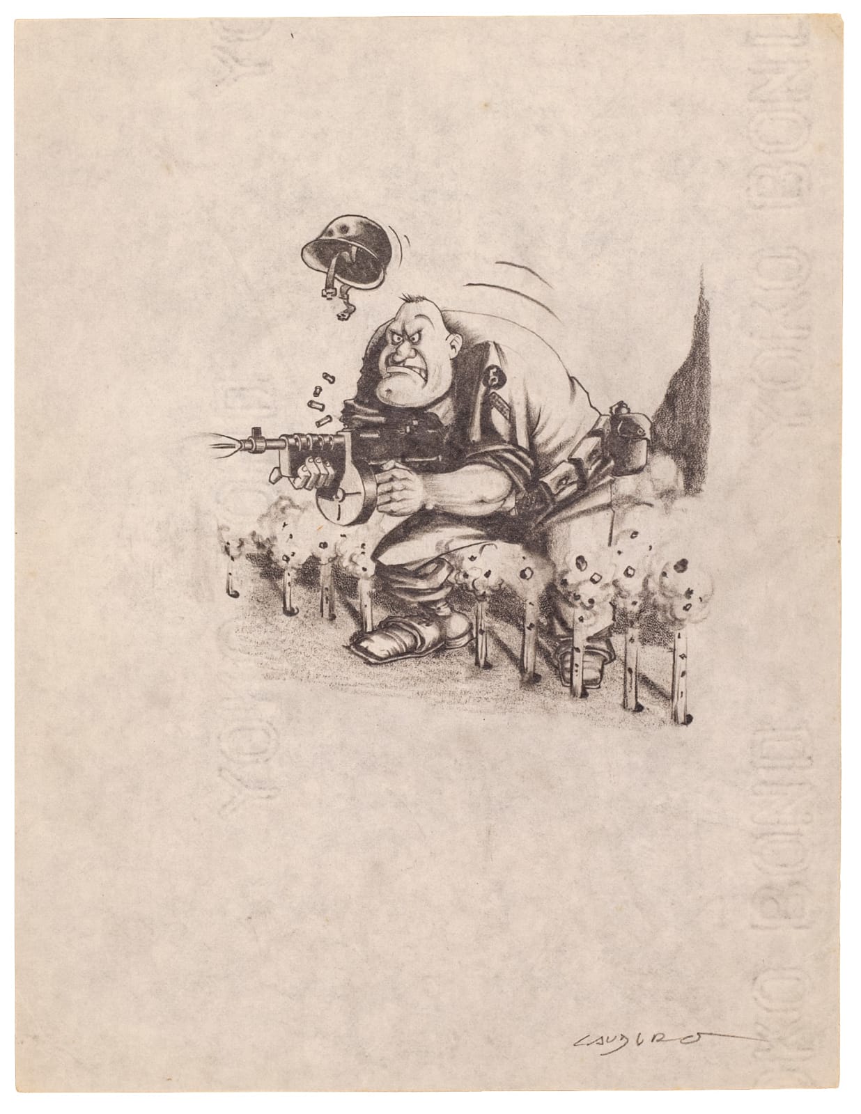 Rafael Cauduro, "Caricatura 70"