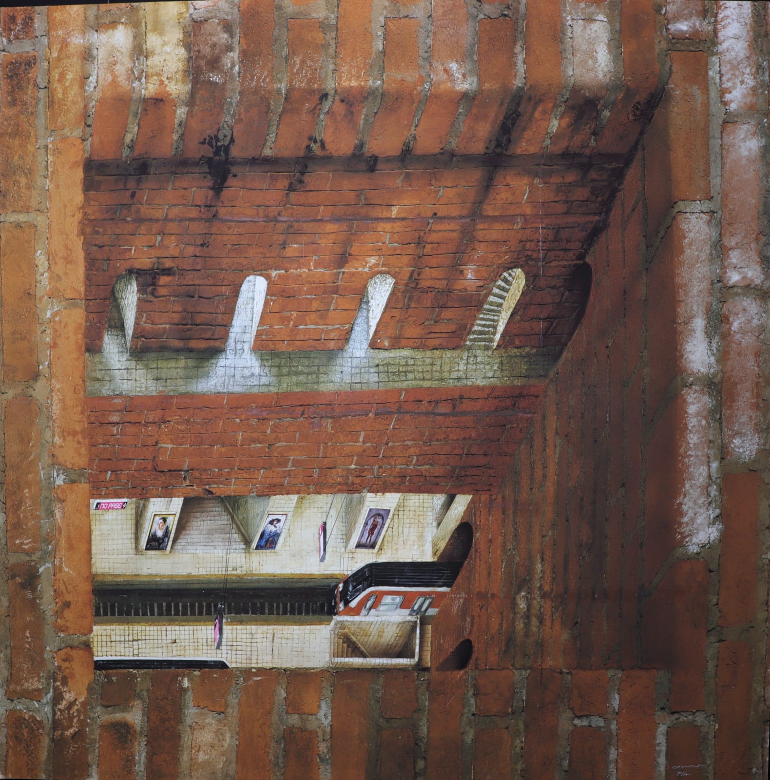 Rafael Cauduro, "Escena del metro", ca. 2012