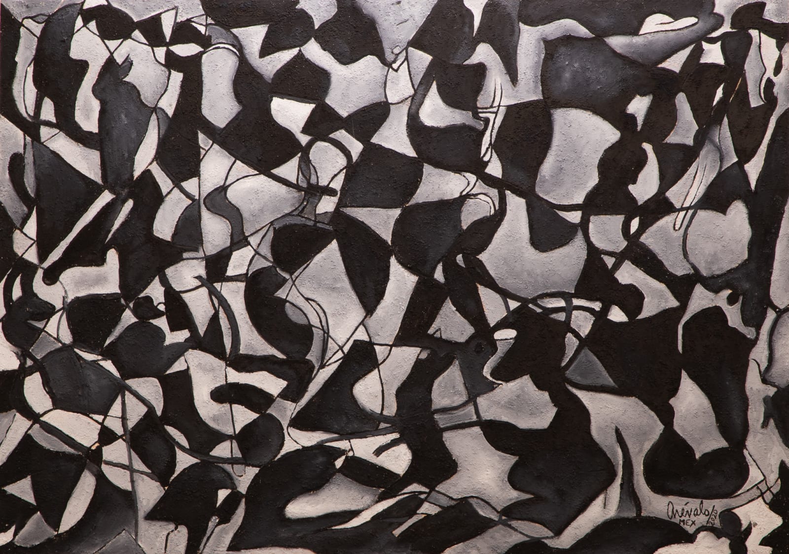 Javier Arévalo, "Abstracto Gris 1", 2020