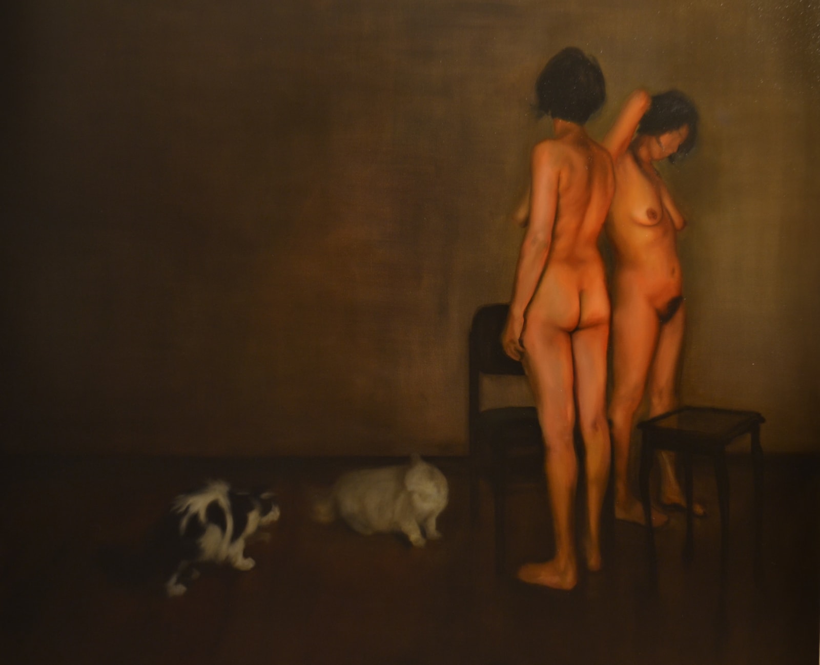 Ofelia Andrades, "Alegoría IV" Lado izquierdo díptico, 2017, Santiago de Chile