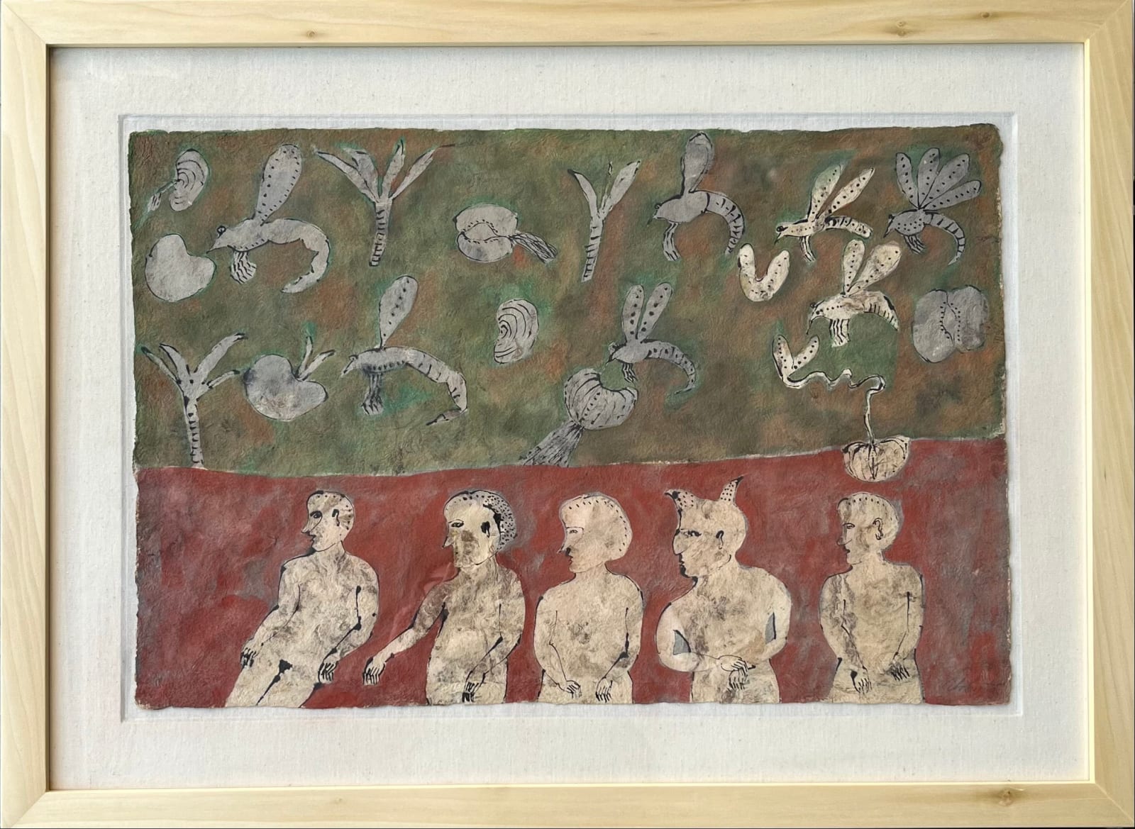 Jesús Urbieta, "Personajes con mariposas", ca.1990