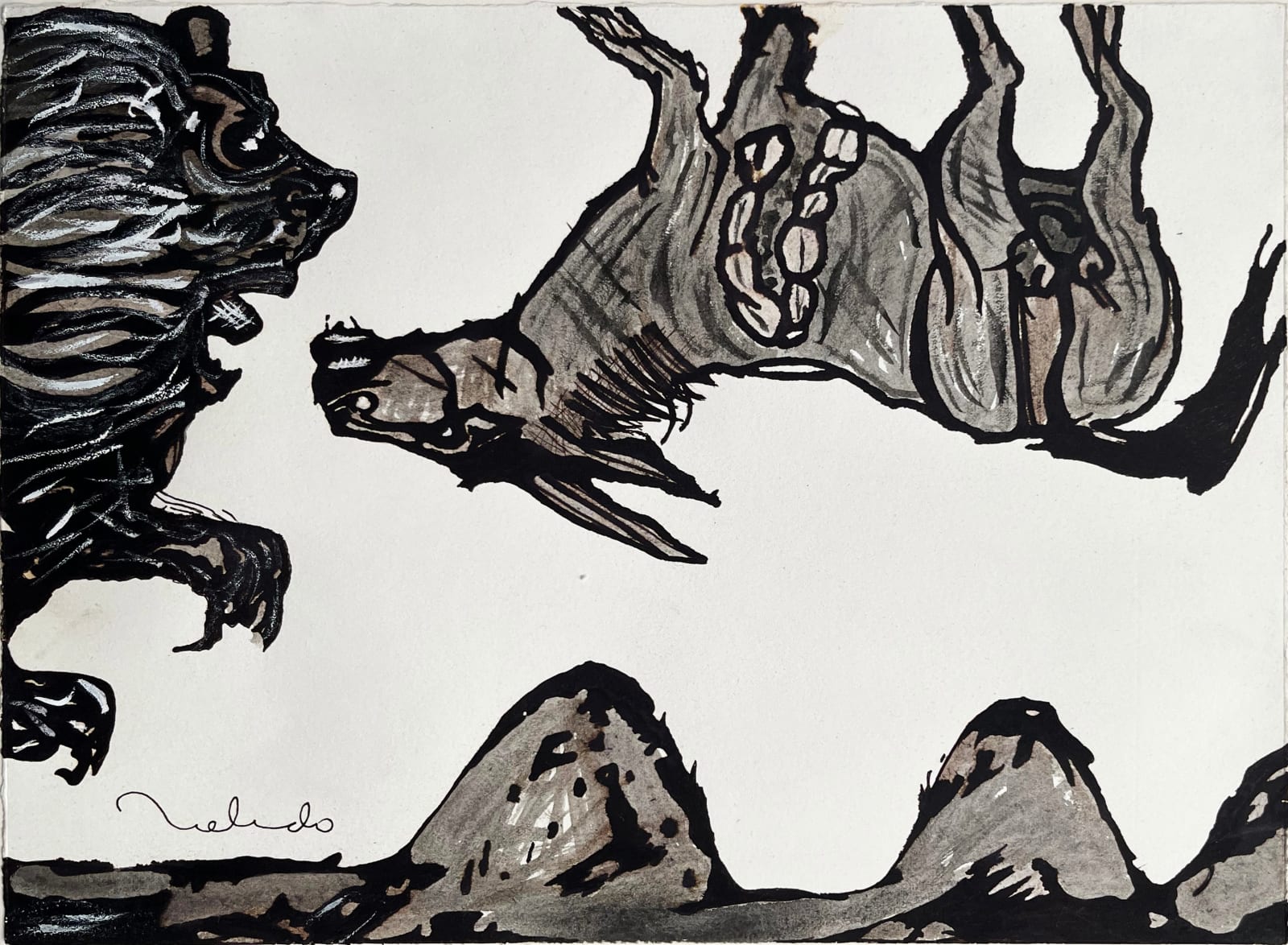 Francisco Toledo, "El burro y el león", ca. 1980