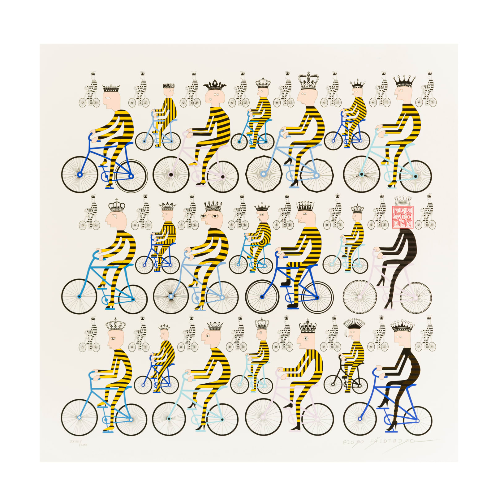 Pedro Friedeberg, "Carrera de Reyes en Bicicleta", 2022