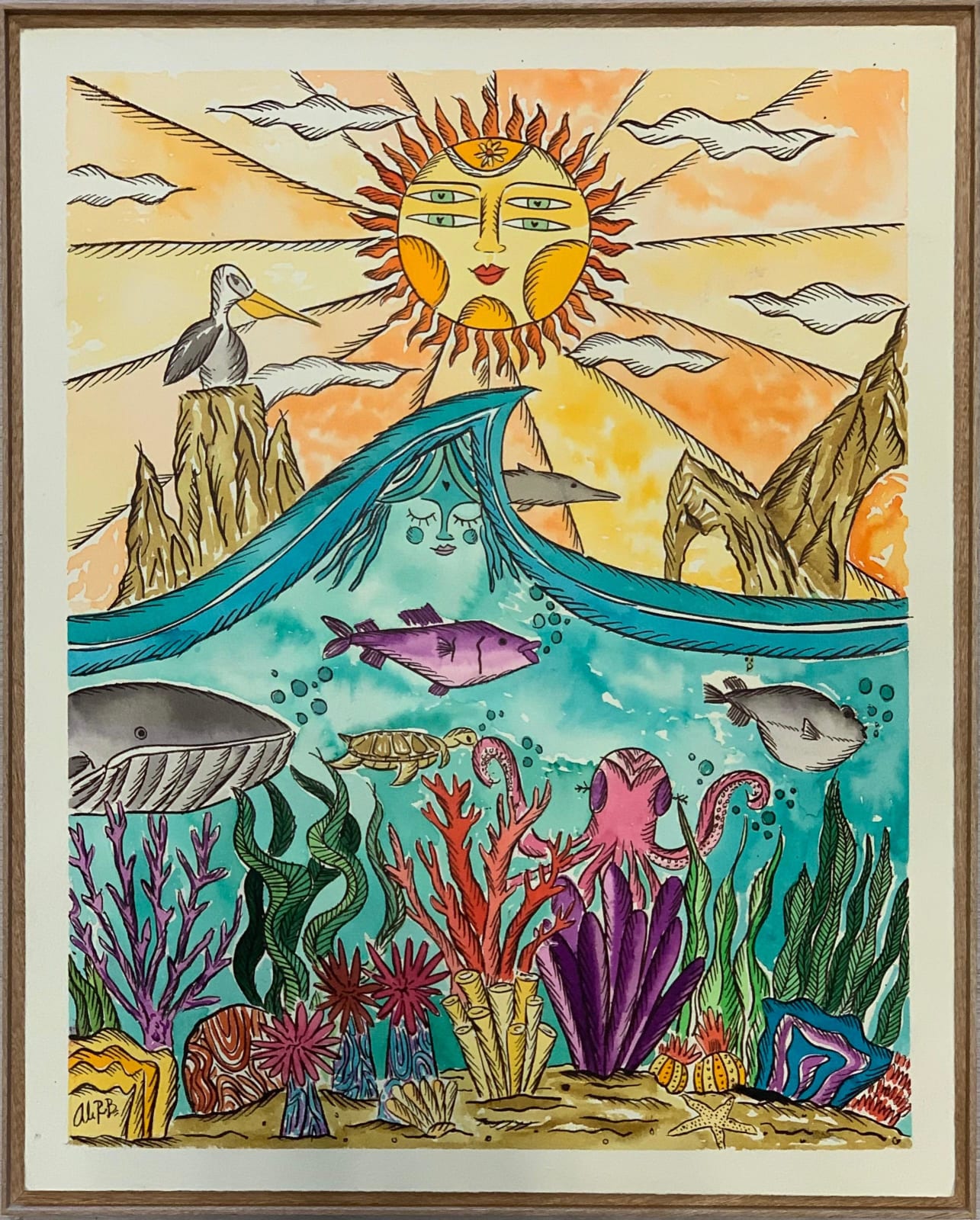 Ale RB, "Pachamama en el océano pacífico", 2025