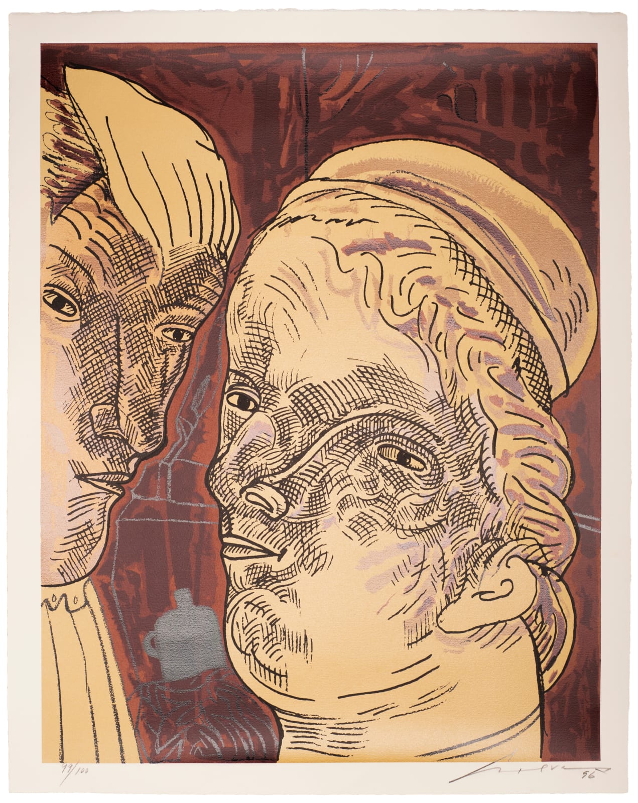 José Luis Cuevas, "Personaje con botella". , 1996