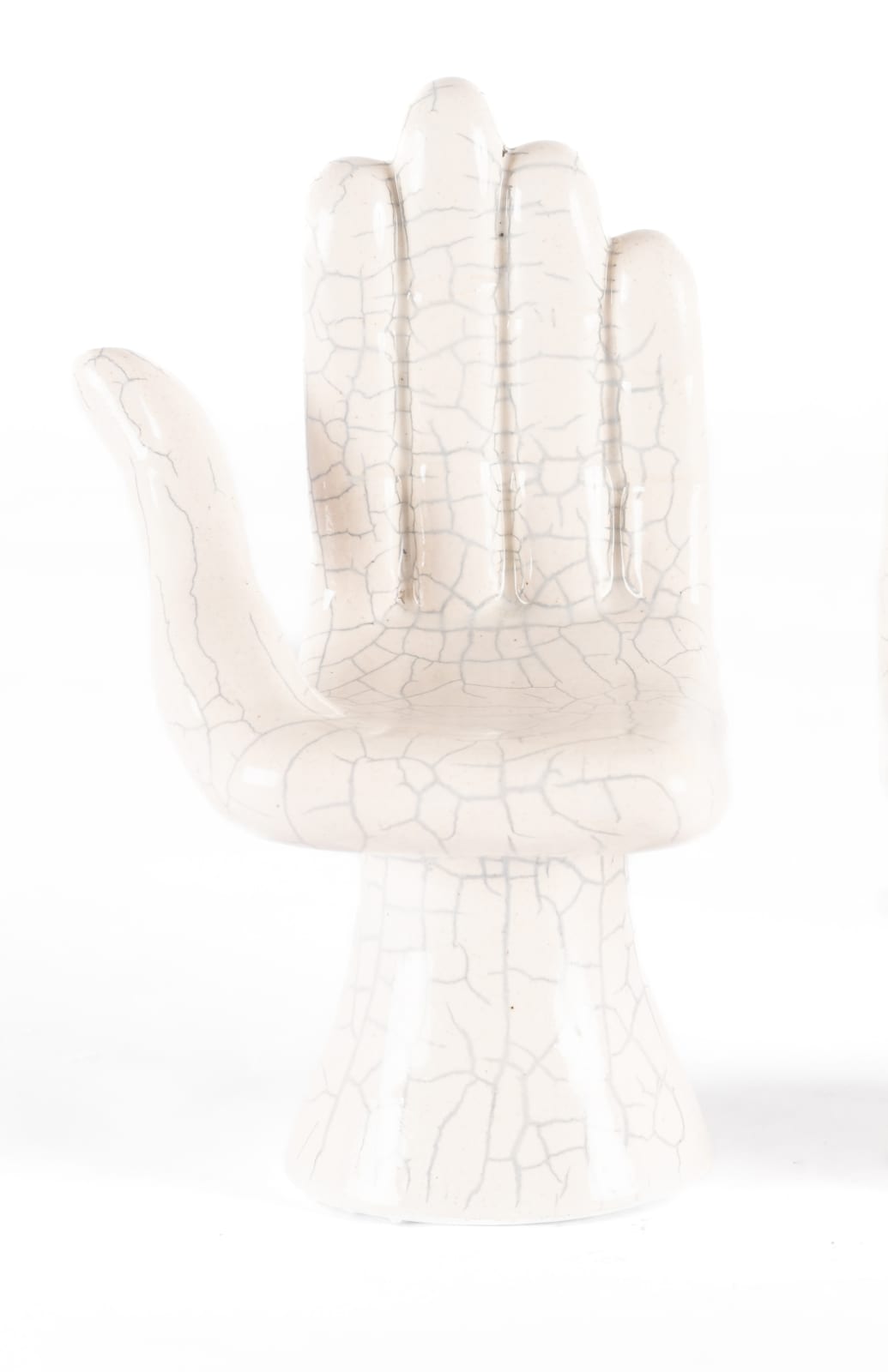 Pedro Friedeberg, "Mano (base campana) (blanco izquierda)", 2022