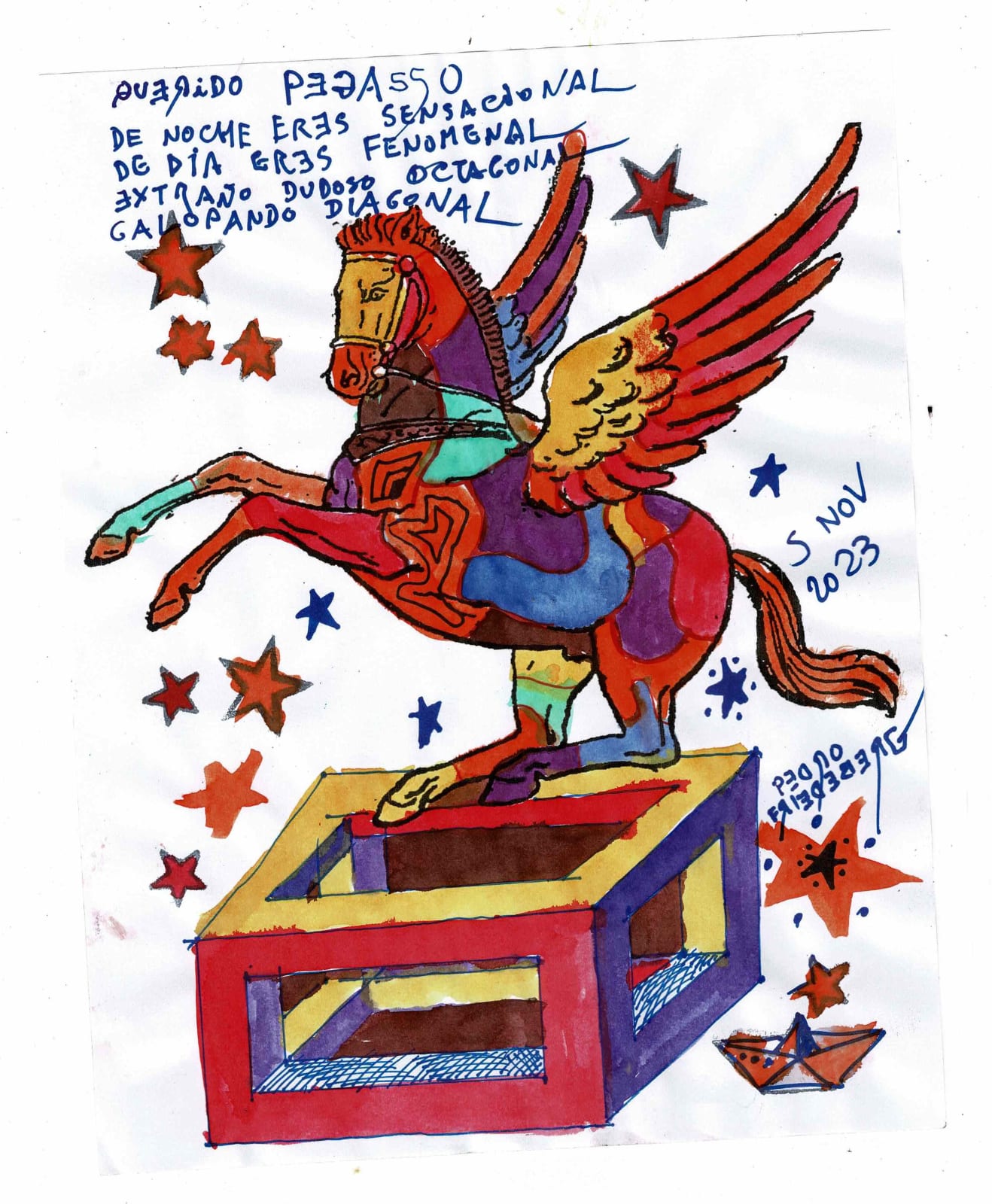 Pedro Friedeberg, Carta a Pegasso, 2023-11-05