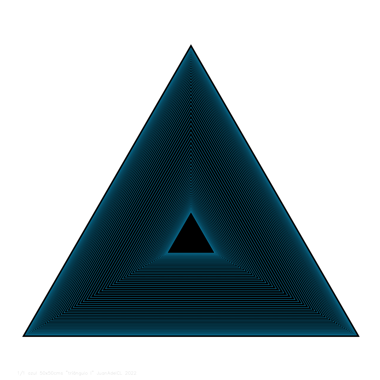 Juan Álvarez Del Castillo, "Triángulo I (azul)", 2022