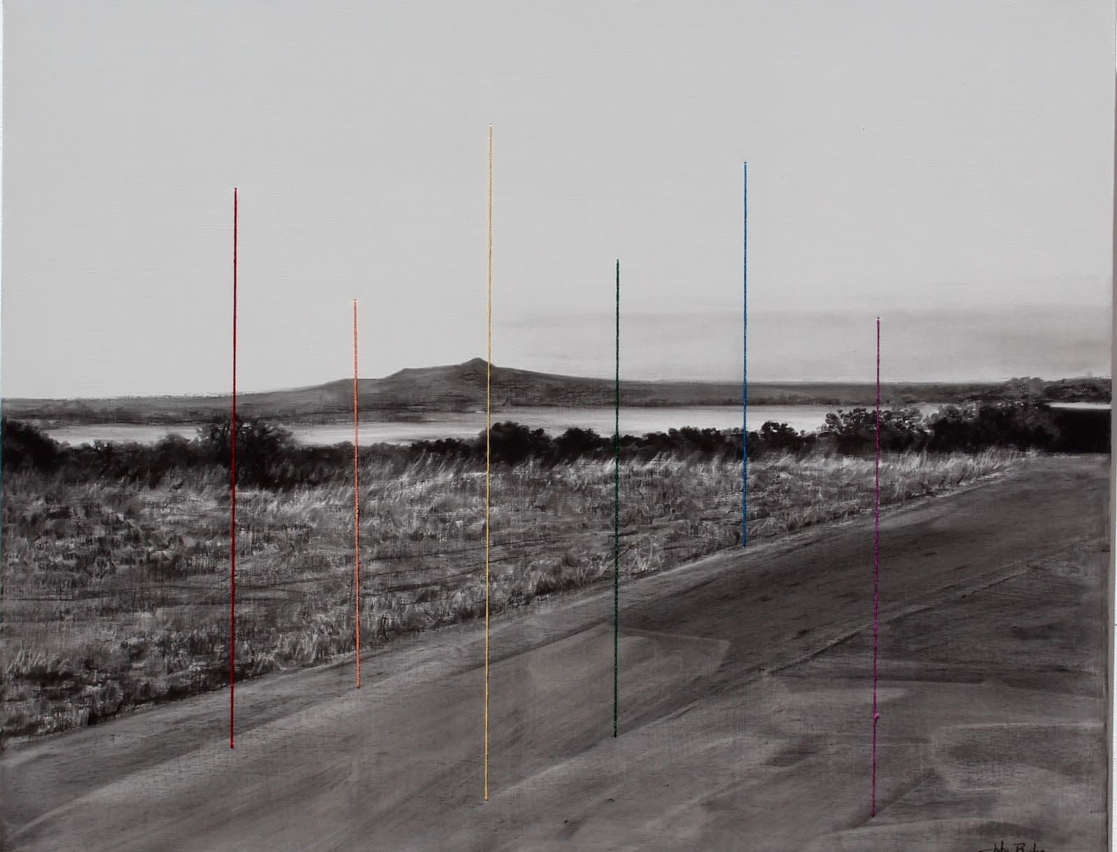 Shuta Ruelas, "Líneas imaginarias sobre el paisaje", 2021