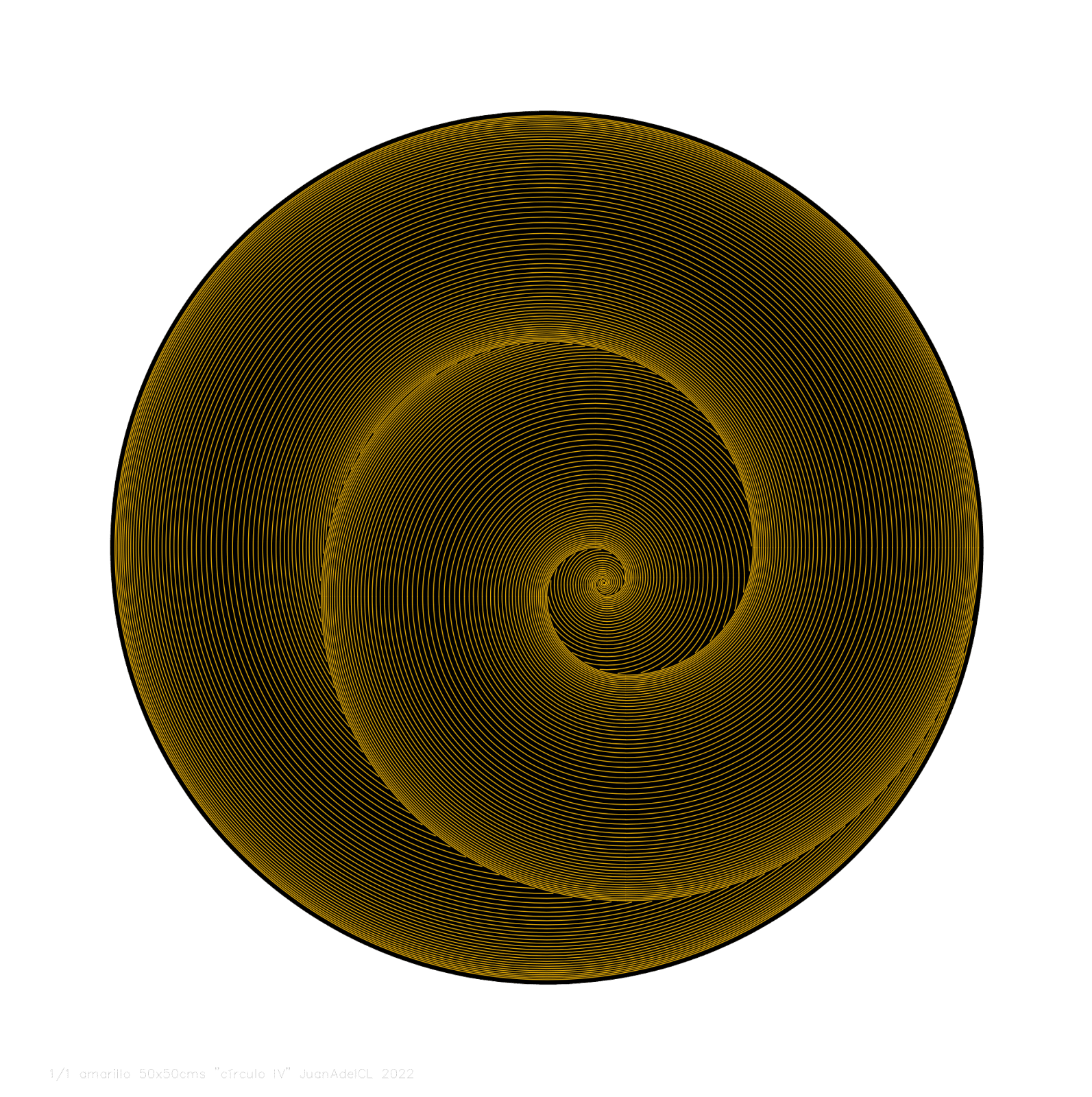 Juan Álvarez Del Castillo, "Círculo IV (amarillo)", 2022