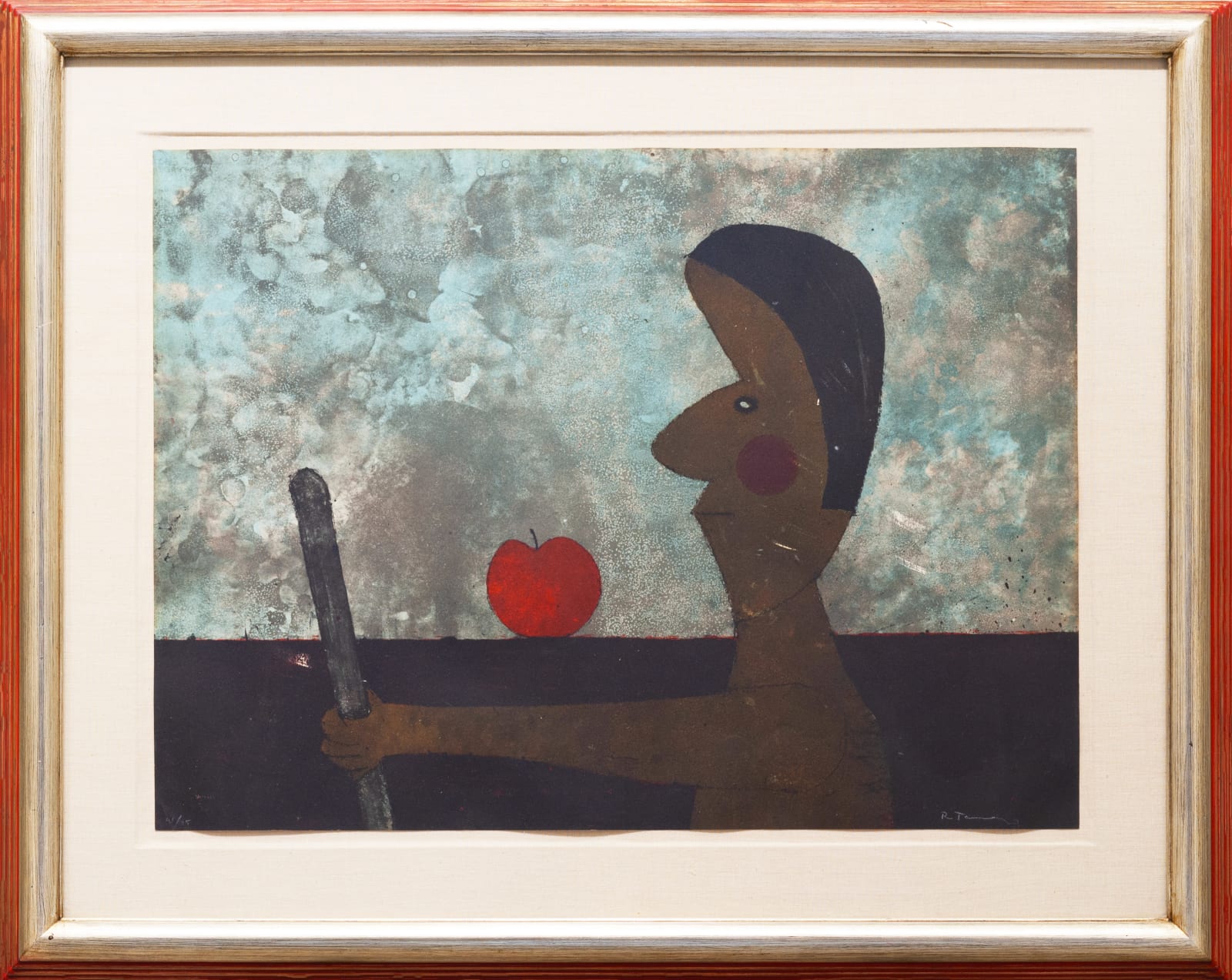 Rufino Tamayo, "Hombre con manzana", 1973