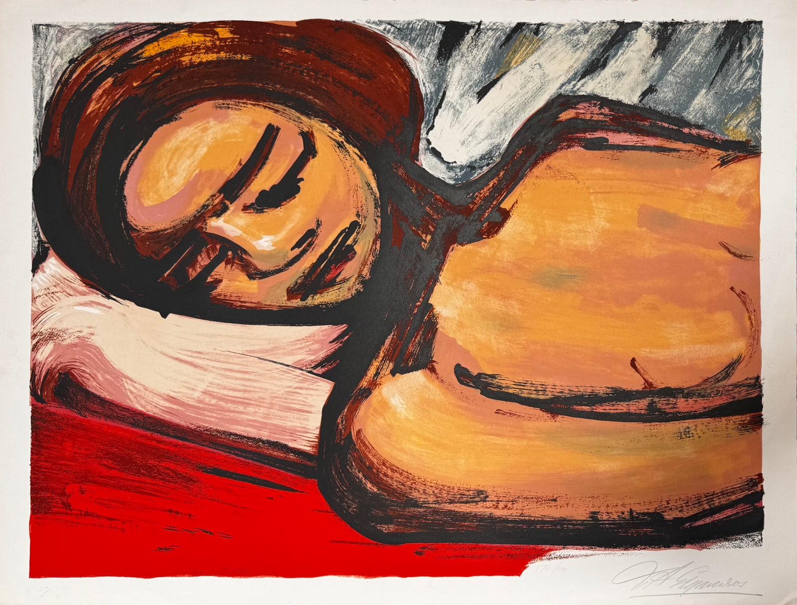David Alfaro Siqueiros, "Mujer reclinada”, 1973