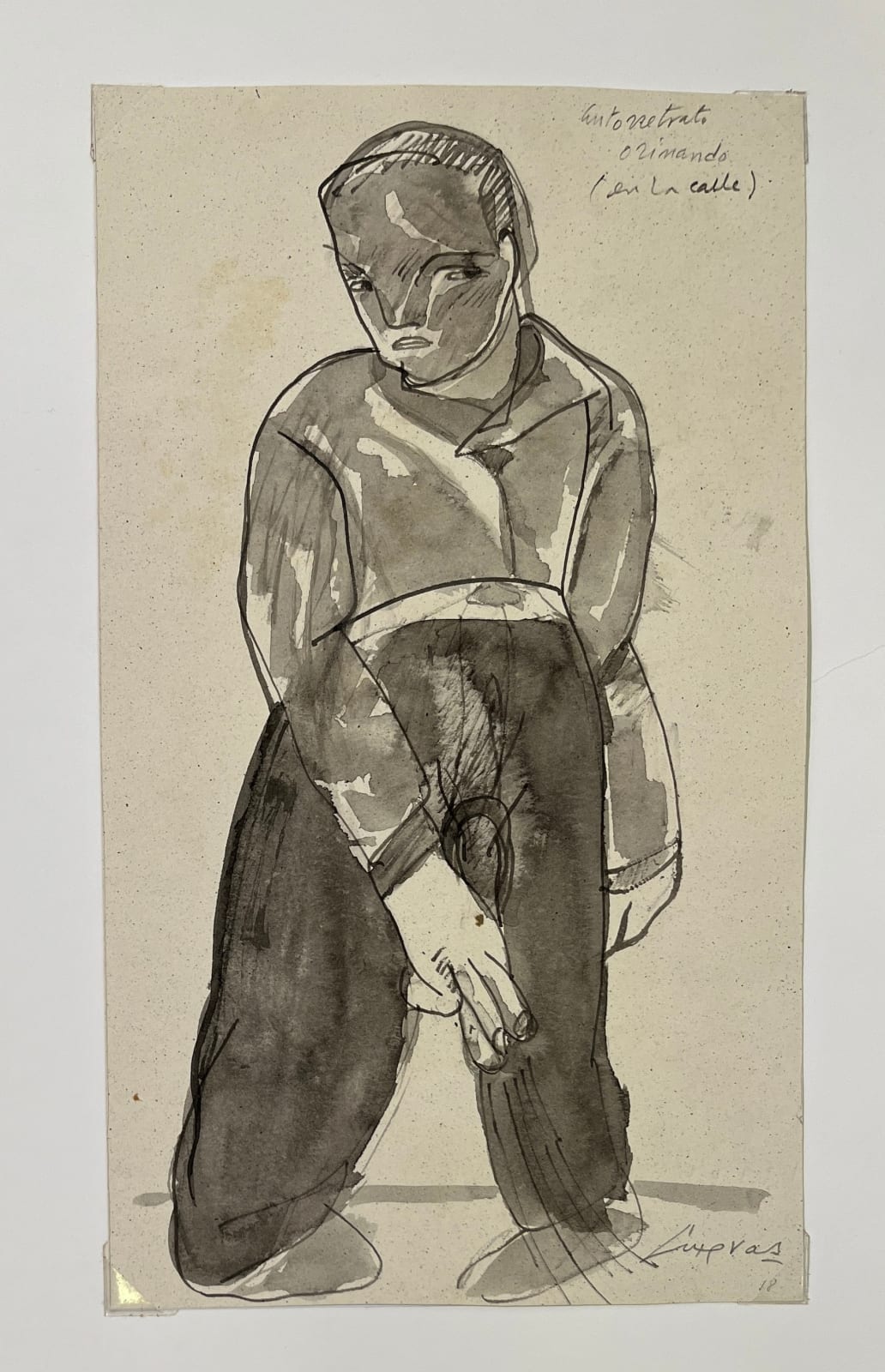 José Luis Cuevas, "Autorretrato orinando (en la calle)", ca. 1978