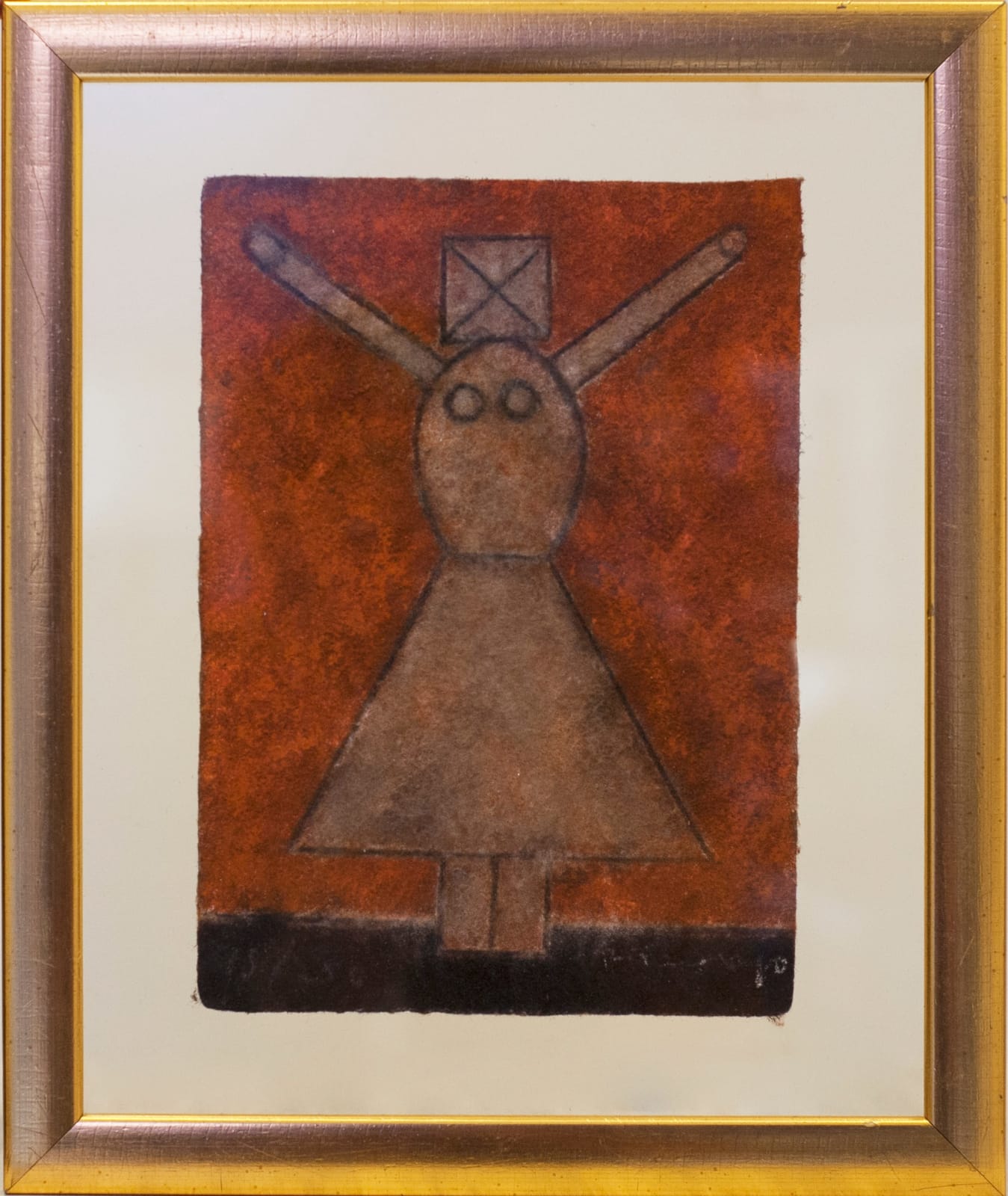 Rufino Tamayo, "Mujer con fondo naranja", 1982