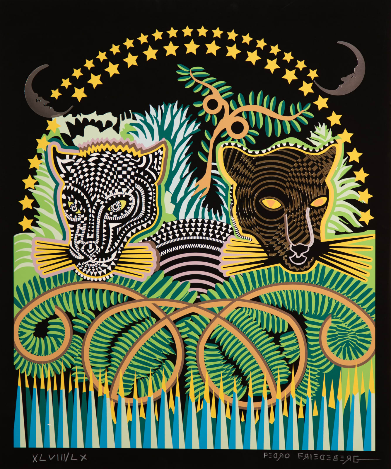 Pedro Friedeberg, "Jaguares II", 2023