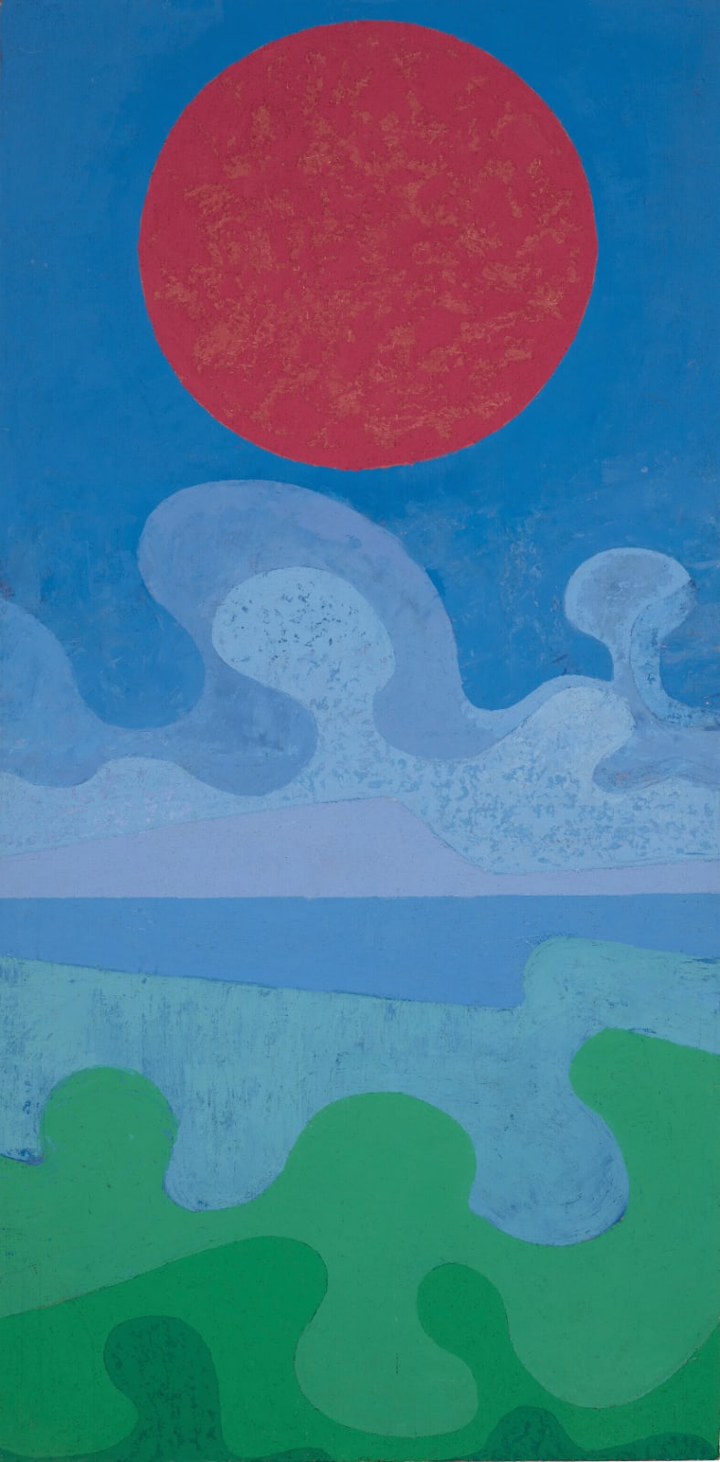 Pedro Coronel, "Sin título (cículo rojo)", 1976