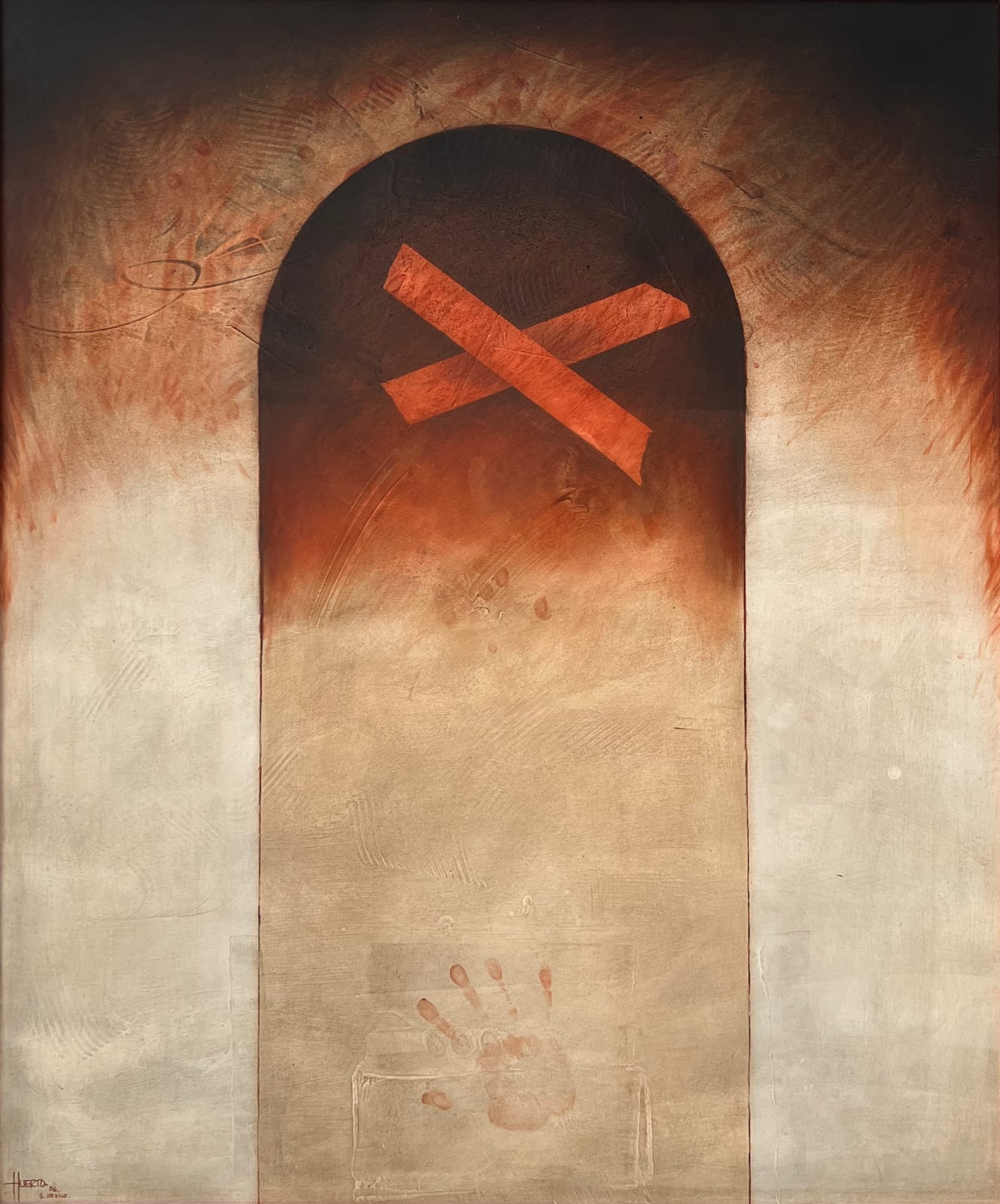 Marcos Huerta, "Sin título (Portal con equis)", 1986