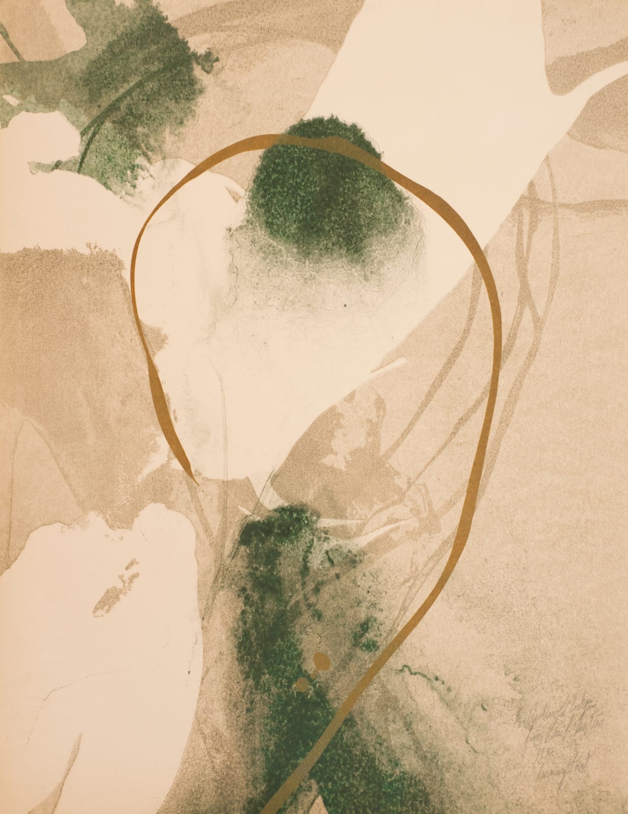 Paul Jenkins, "Sin título (Verde con dorado)", 1992