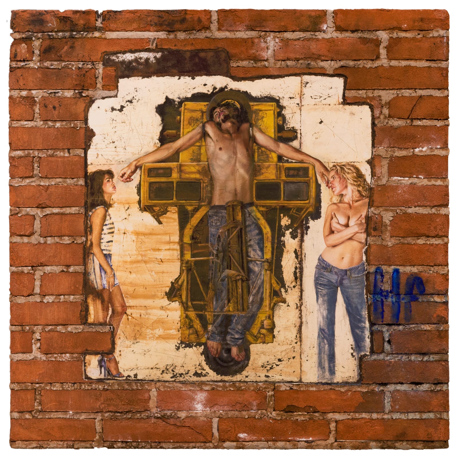 Rafael Cauduro, "HAFNIO" (Trascabo con dos mujeres), 2018