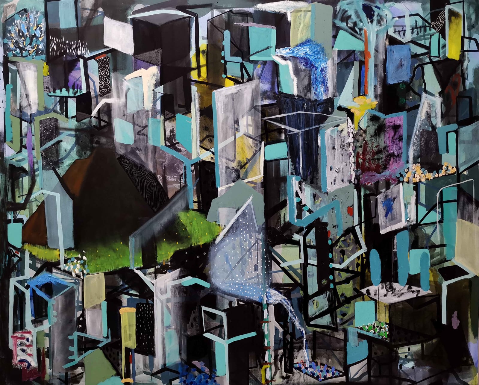 Paul Lozano, "Ocultando el paisaje II", 2023
