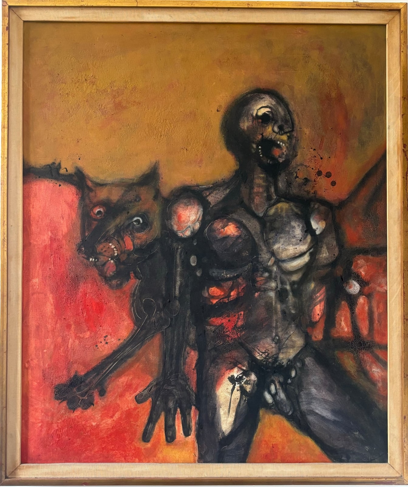 Marcos Huerta, "Hombre y chacal", 1968