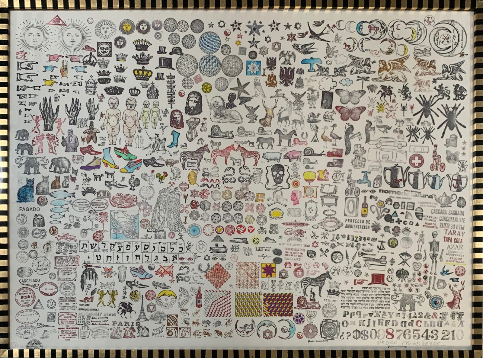 Pedro Friedeberg, "Sellografía", 2019