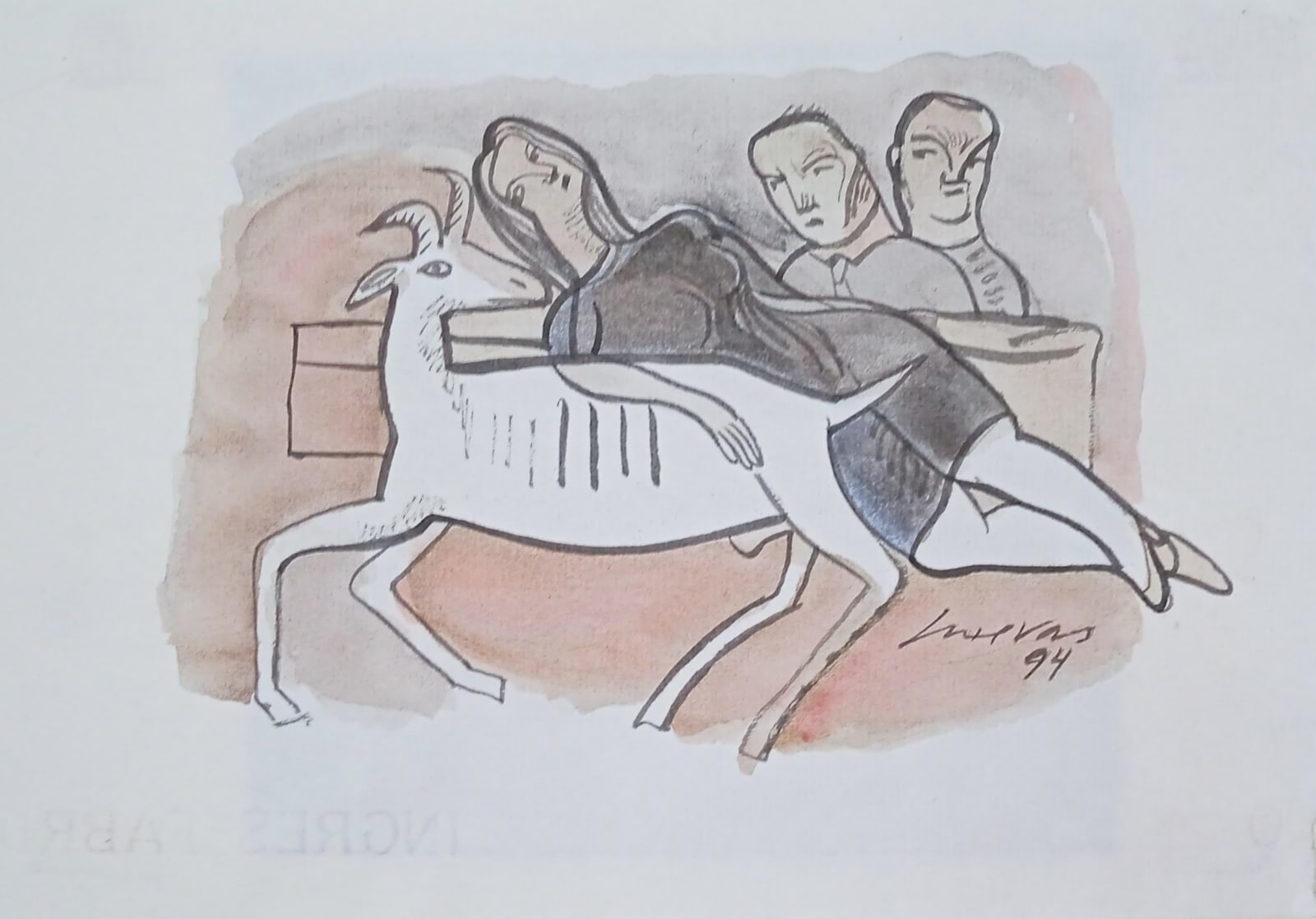 José Luis Cuevas, "El cerco de la cabra dorada", 1994