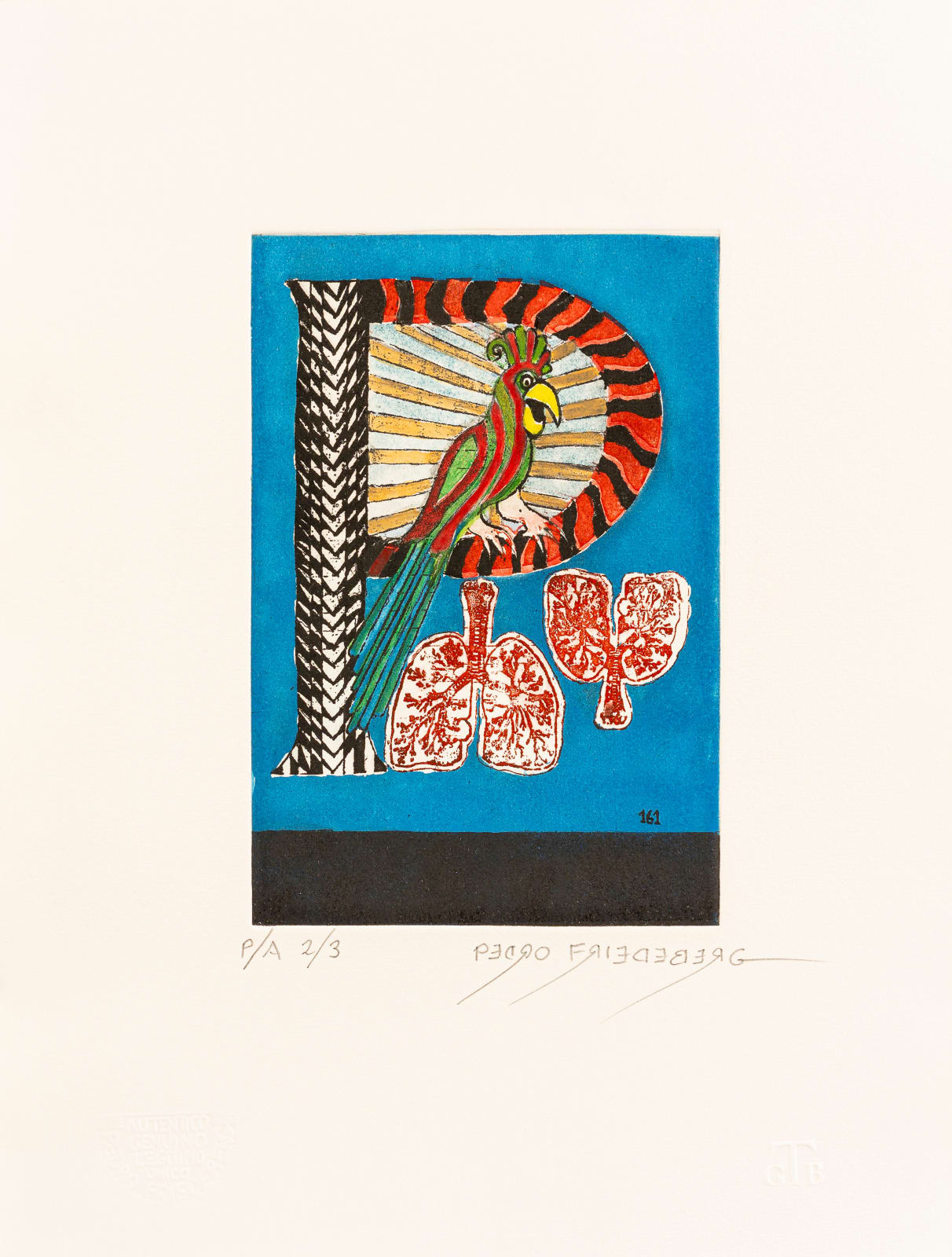 Pedro Friedeberg, "P de papagayo", 2023
