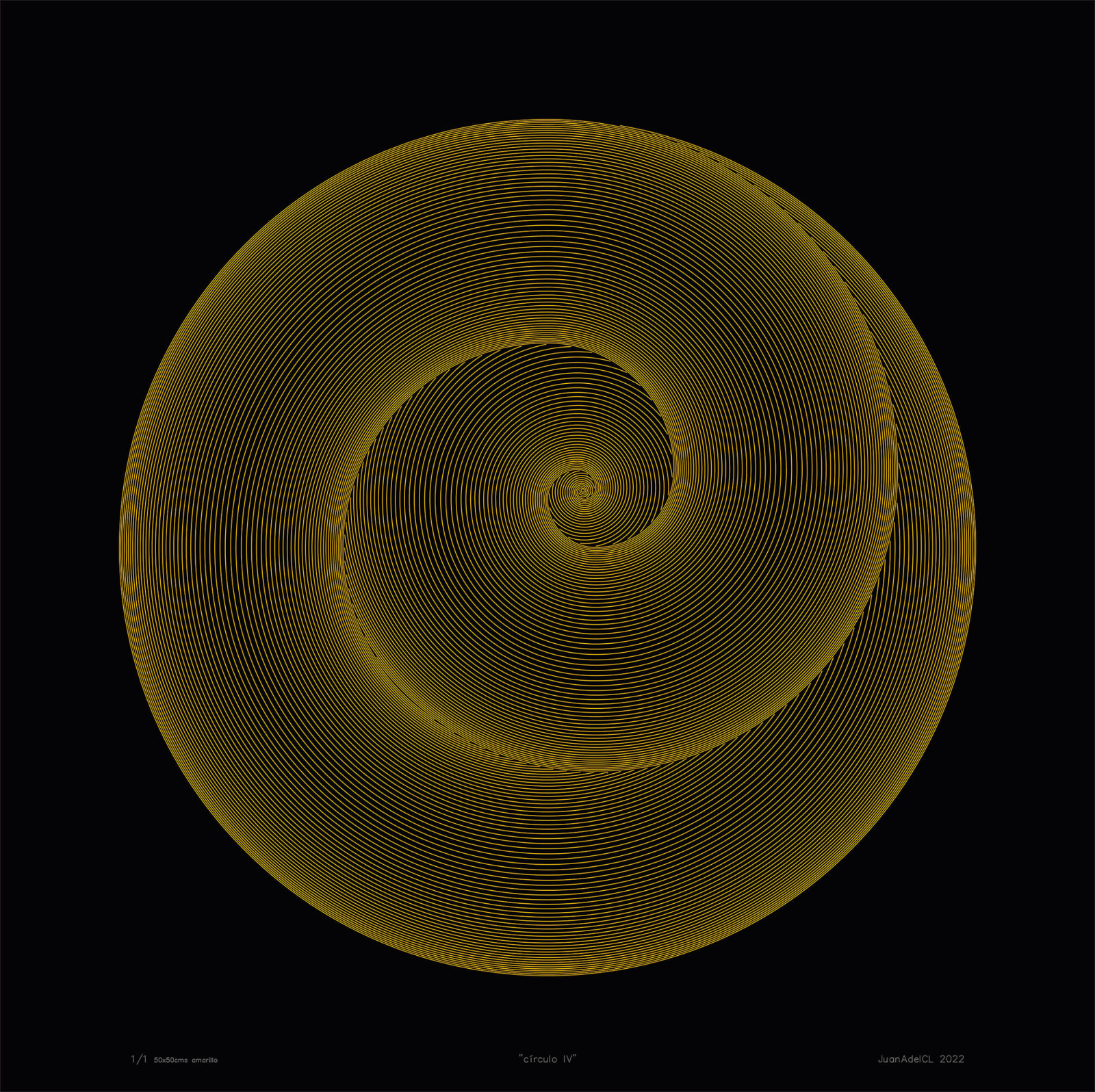 Juan Álvarez del Castillo, "Circulo IV" (Amarillo), 2022