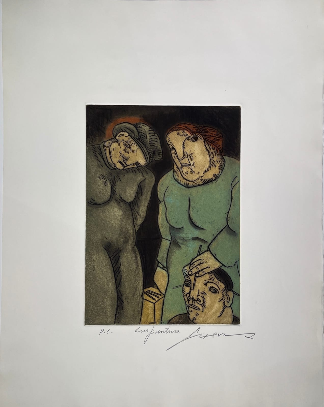 José Luis Cuevas, "Acupuntura", ca. 1978