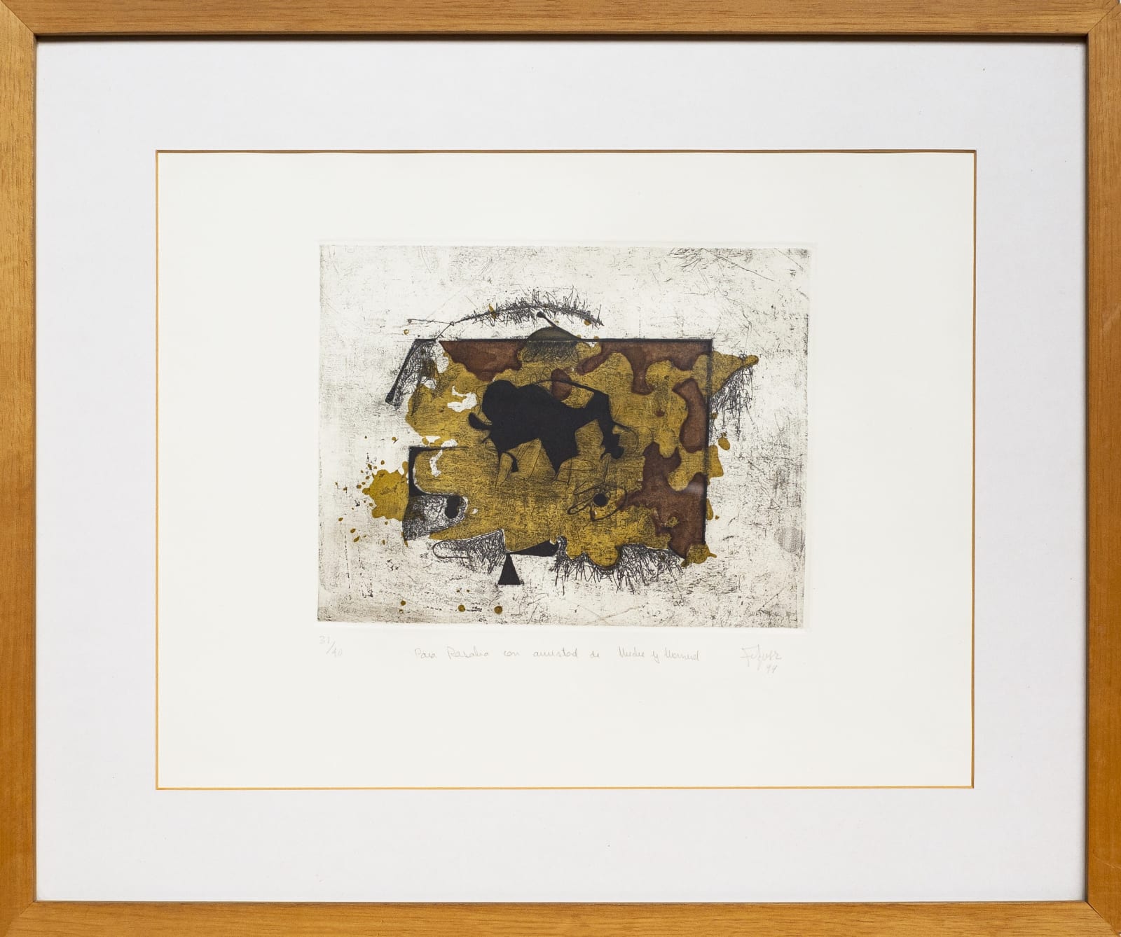 Manuel Felguérez, "Para Rosalía con amistad de Meche y Manuel" , 1994