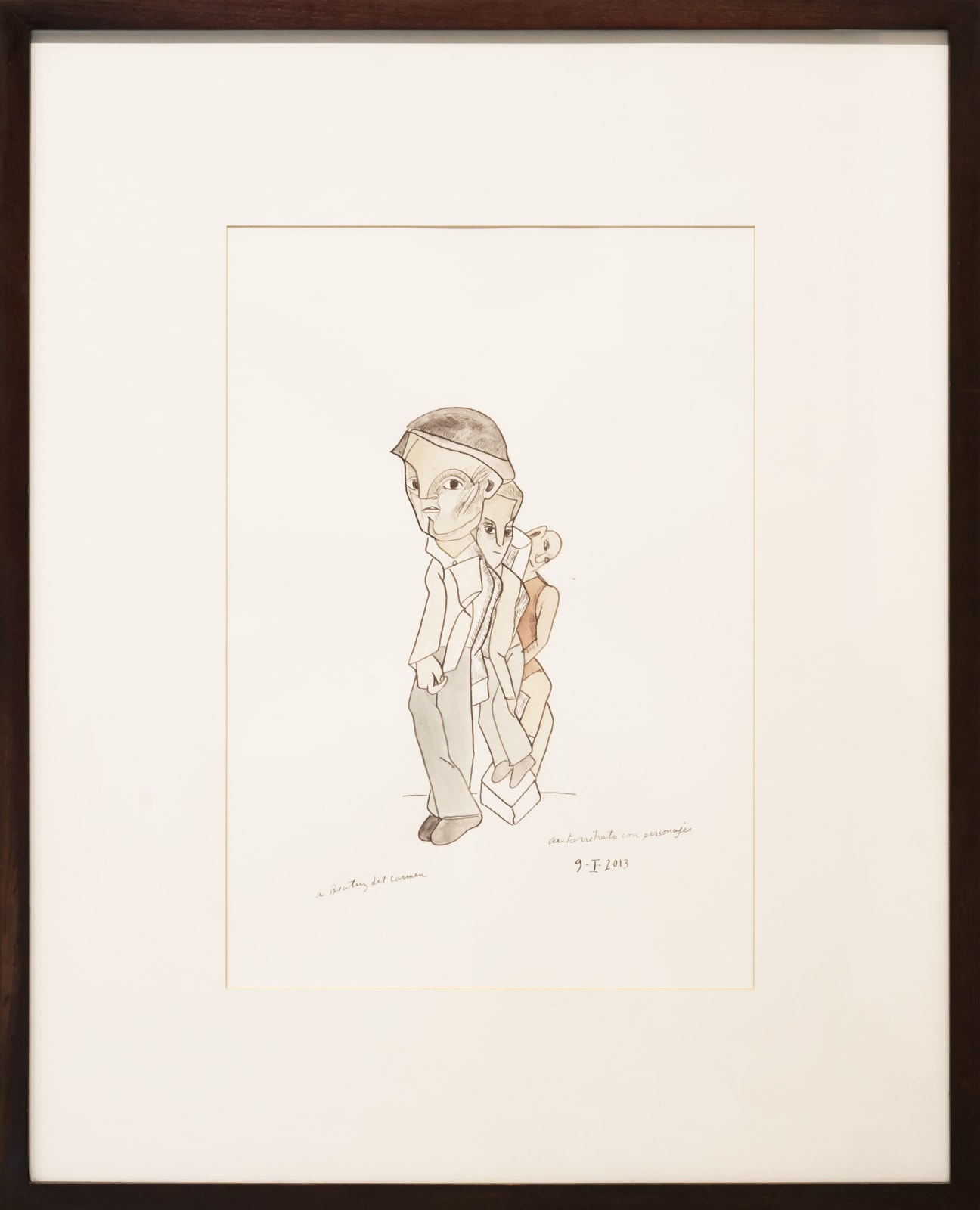 José Luis Cuevas, "Autorretrato con personajes", 2013