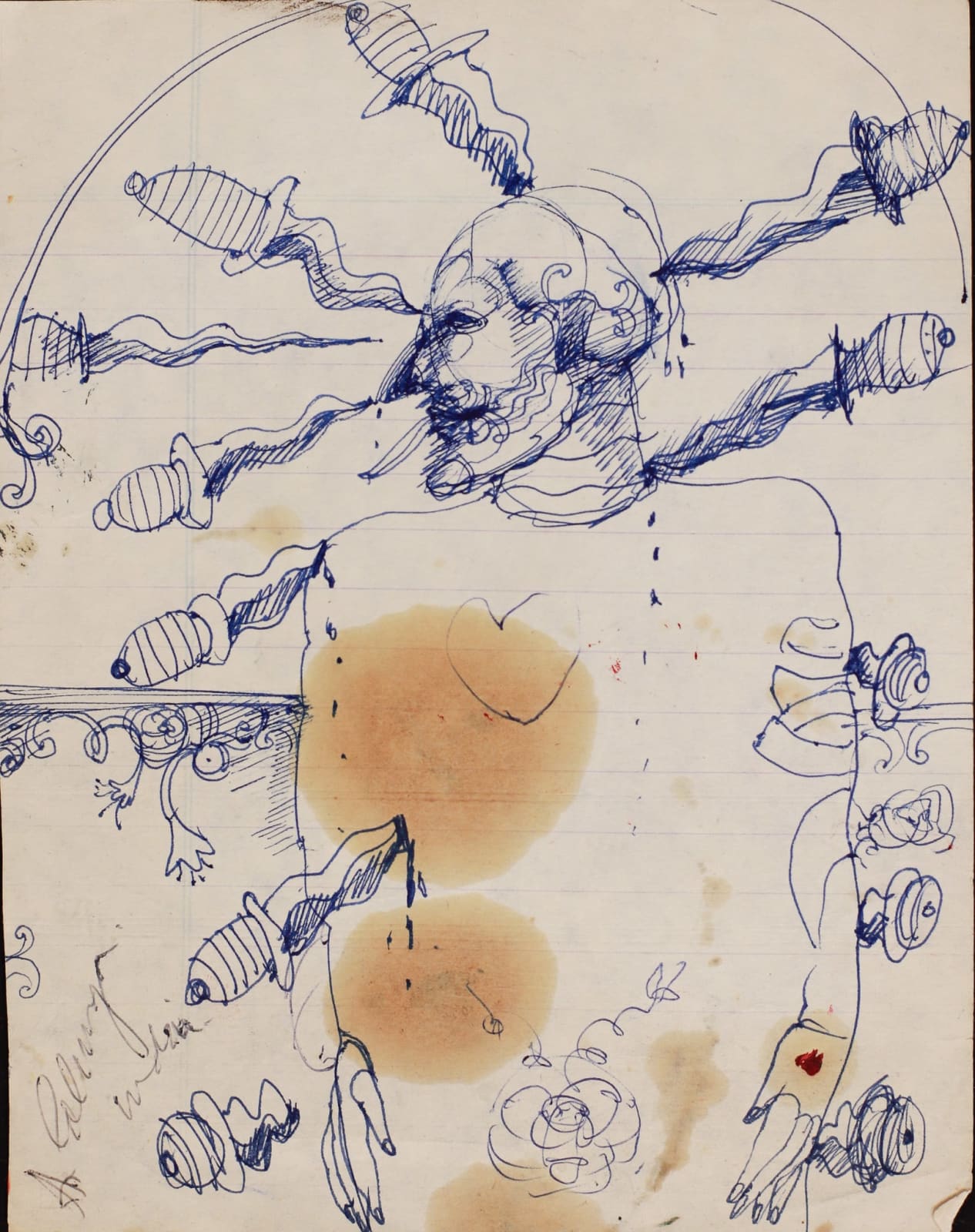 Alejandro Colunga, "Las dagas y el péndulo", ca. 1986