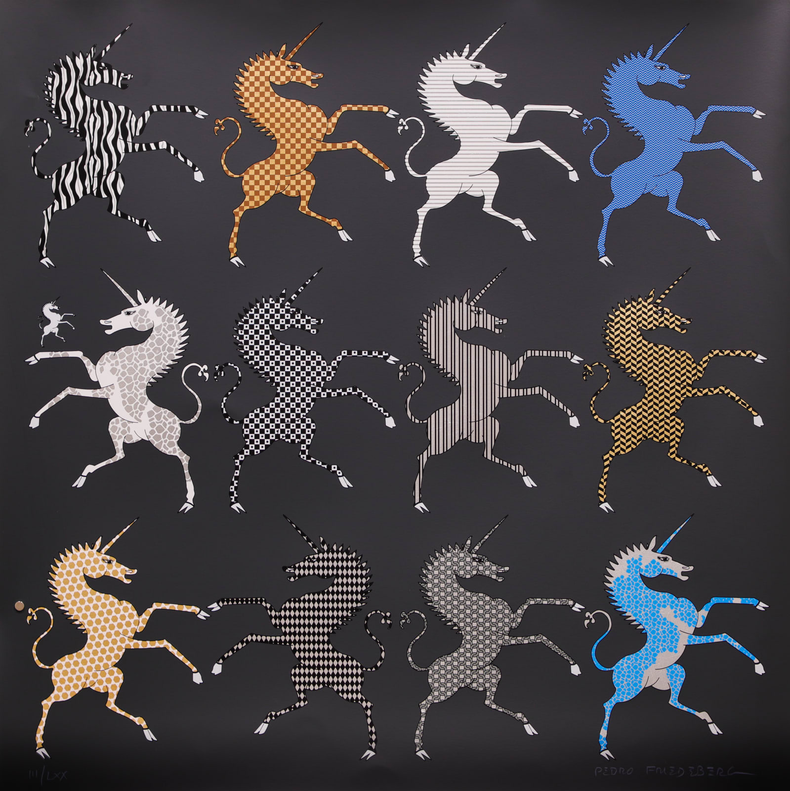 Pedro Friedeberg, "Cromaticornios II", 2020