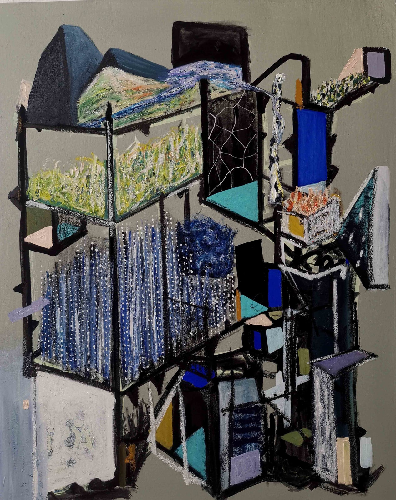 Paul Lozano, "Ocultando el paisaje IV", 2023