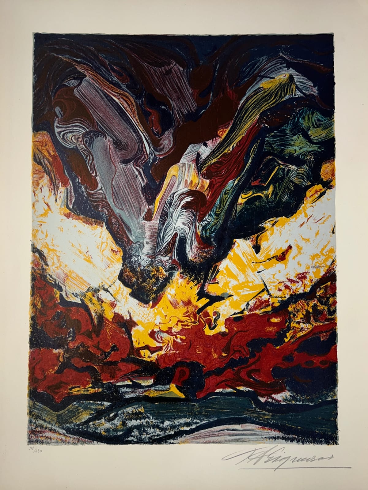 David Alfaro Siqueiros, "Paisaje explosivo", 1964